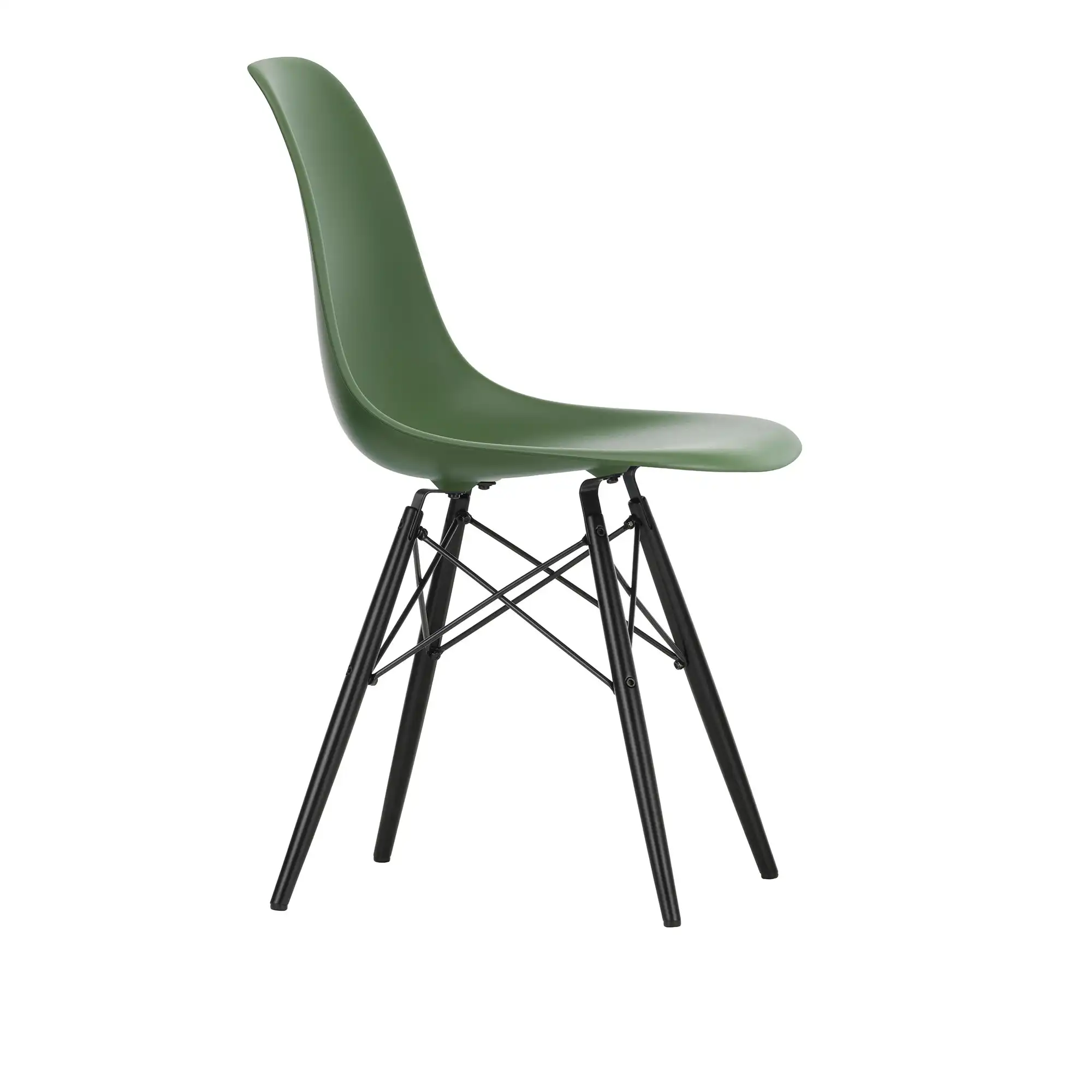 Eames Plastic Chair DSW - 48 Forest/Black Maple