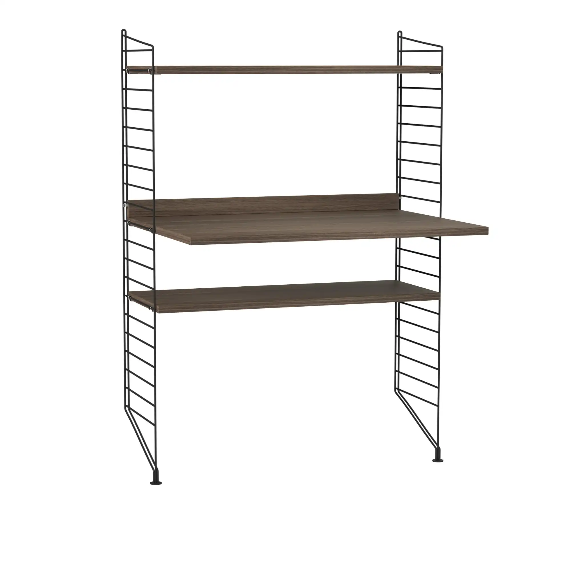 Kontor hyllsystem H valnöt/svart