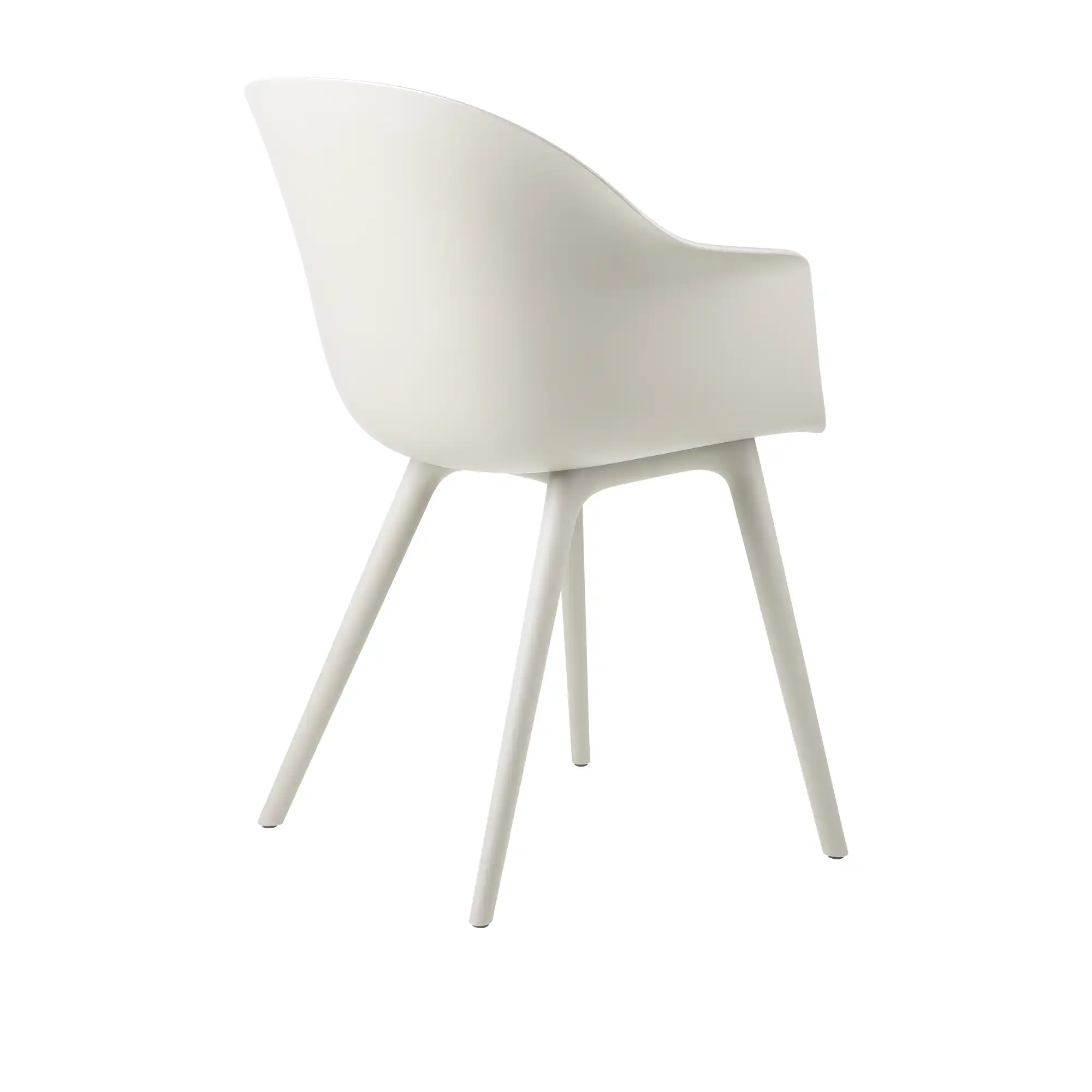 Bat Dining Chair Plastic Base - Oklädd