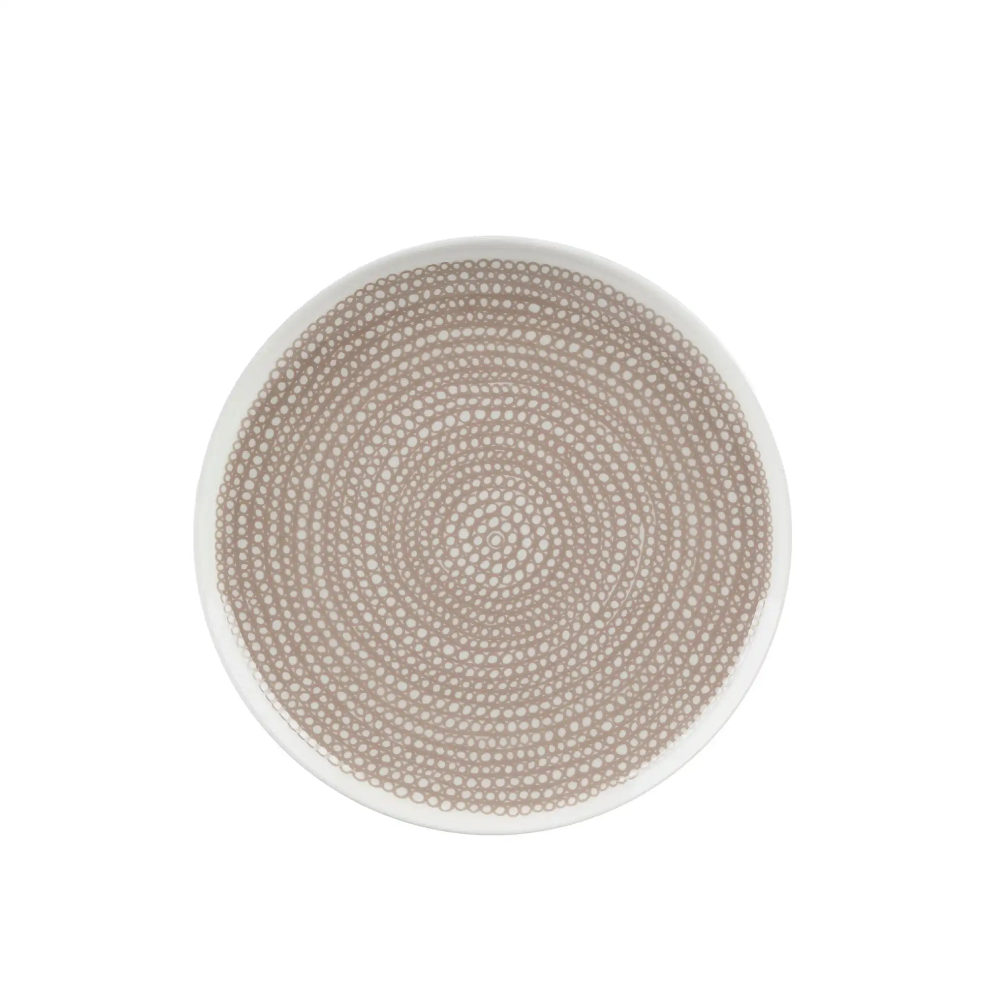 Oiva / Siirtolapuutarha Plate 25 cm White, Beige