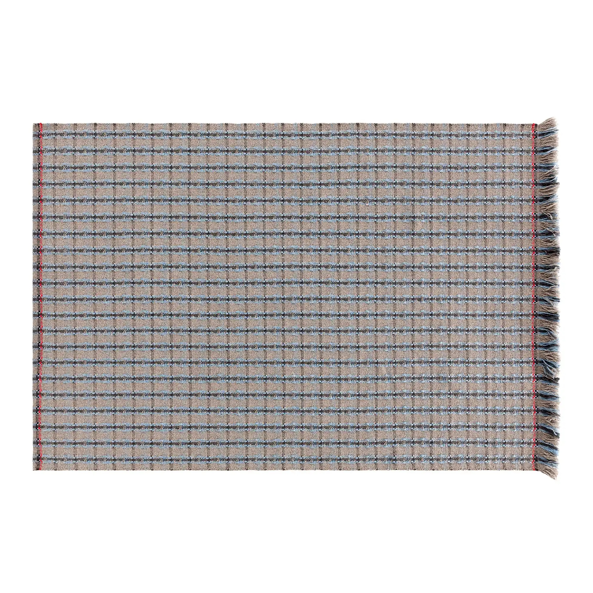 Garden Layers Rug - Checks Blue