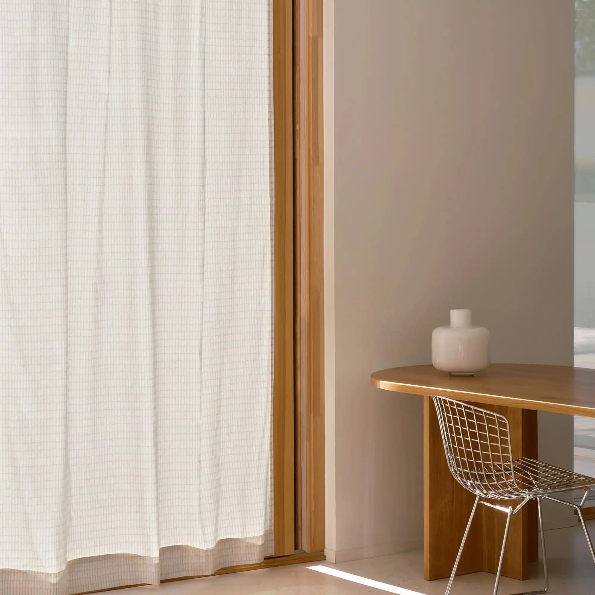 Alku Ready-Made Curtain 135X250 cm Beige, White