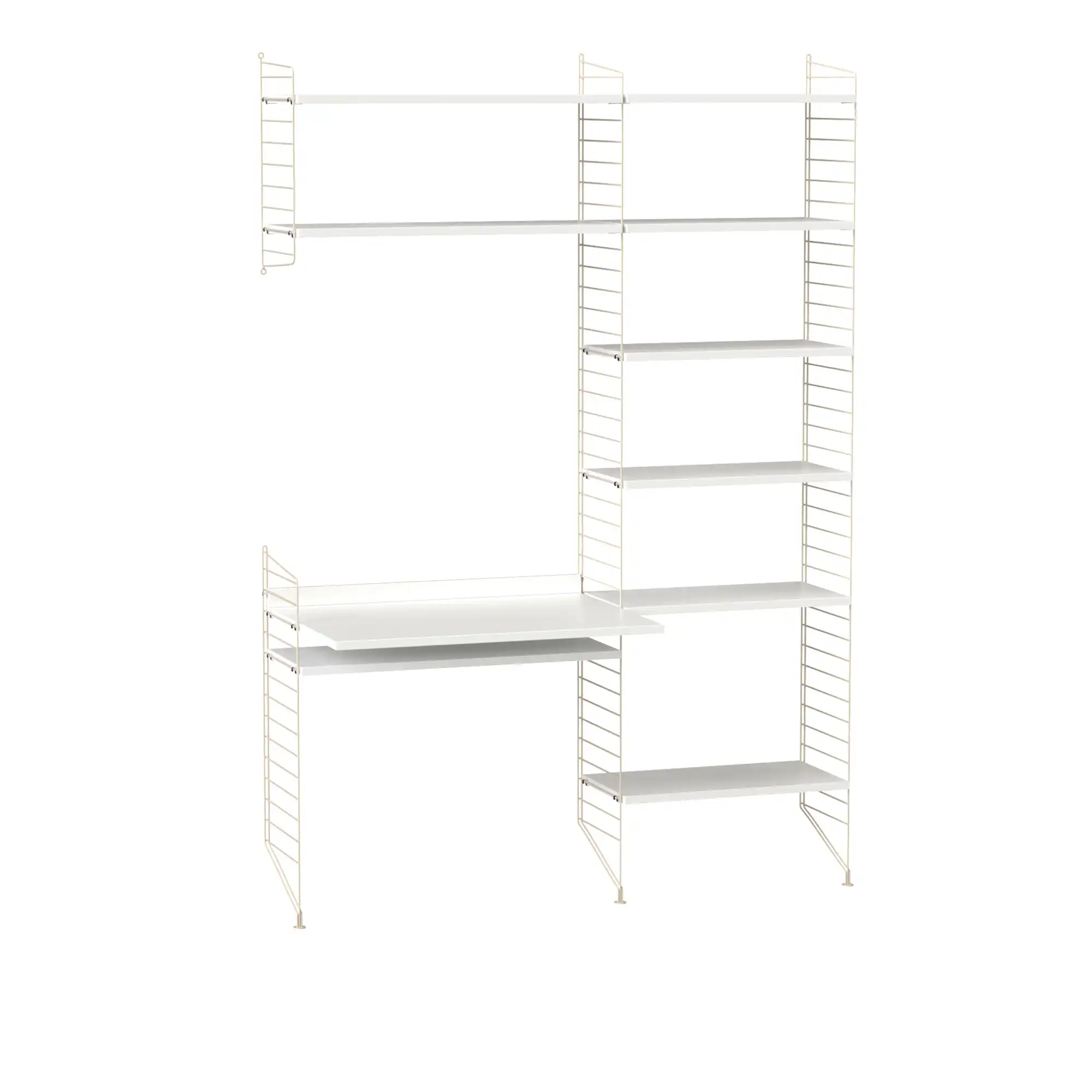 Kontor hyllsystem G vit/beige