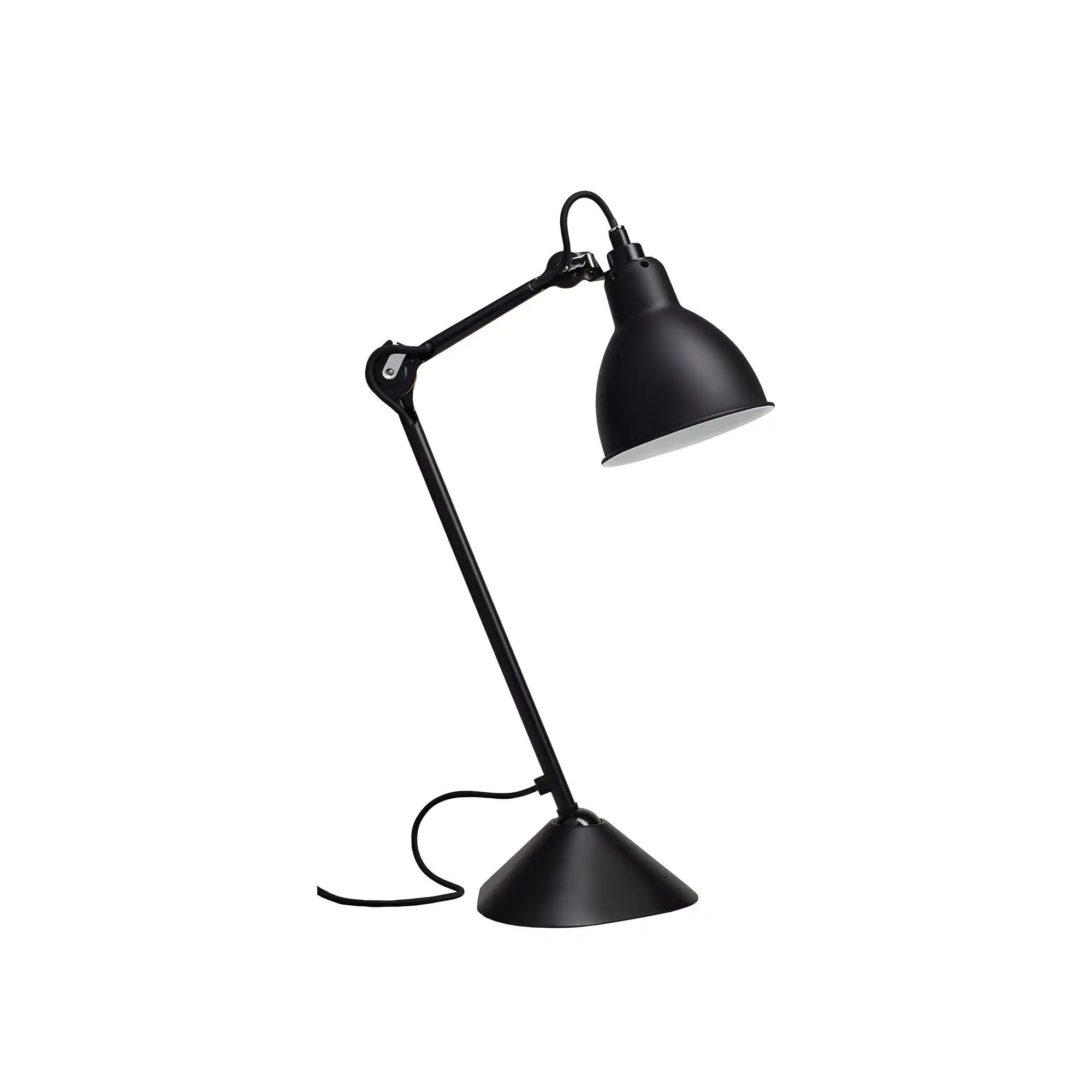 Lampe Gras No205 - Round - Svart bas, Svart