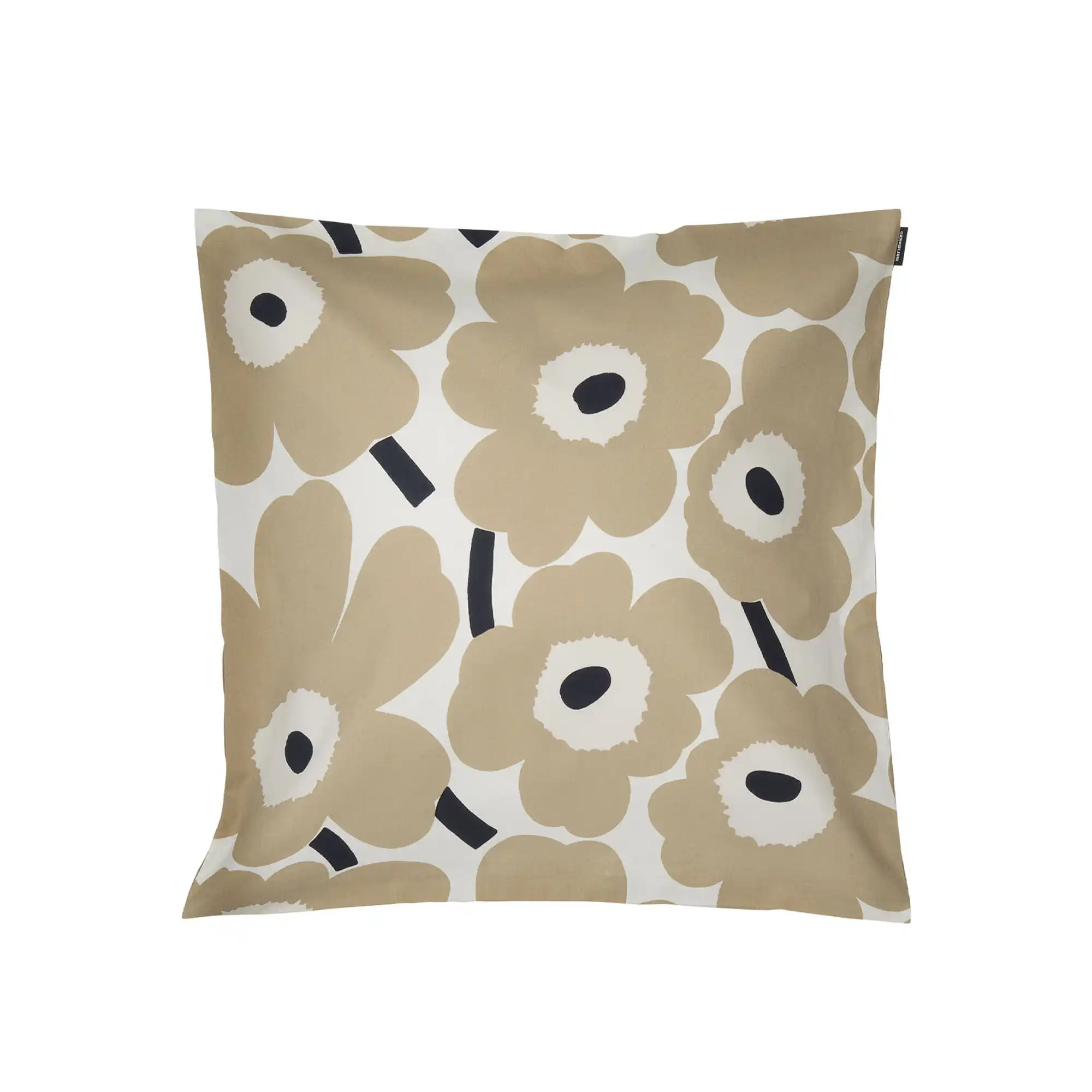 Pieni unikko kuddfodral 50x50 cm offwhite beige dark blue