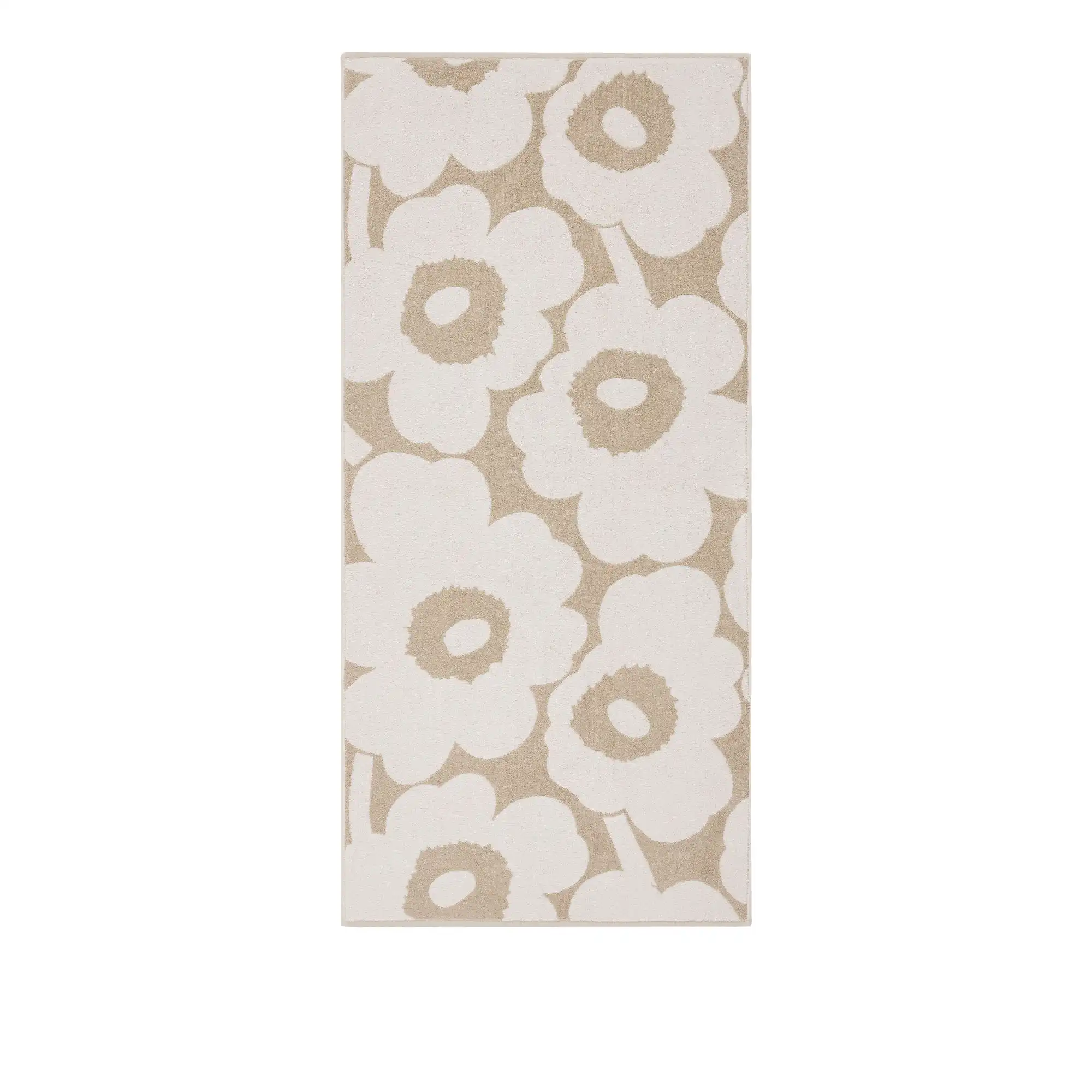 Unikko badhandduk 70x150 cm beige white