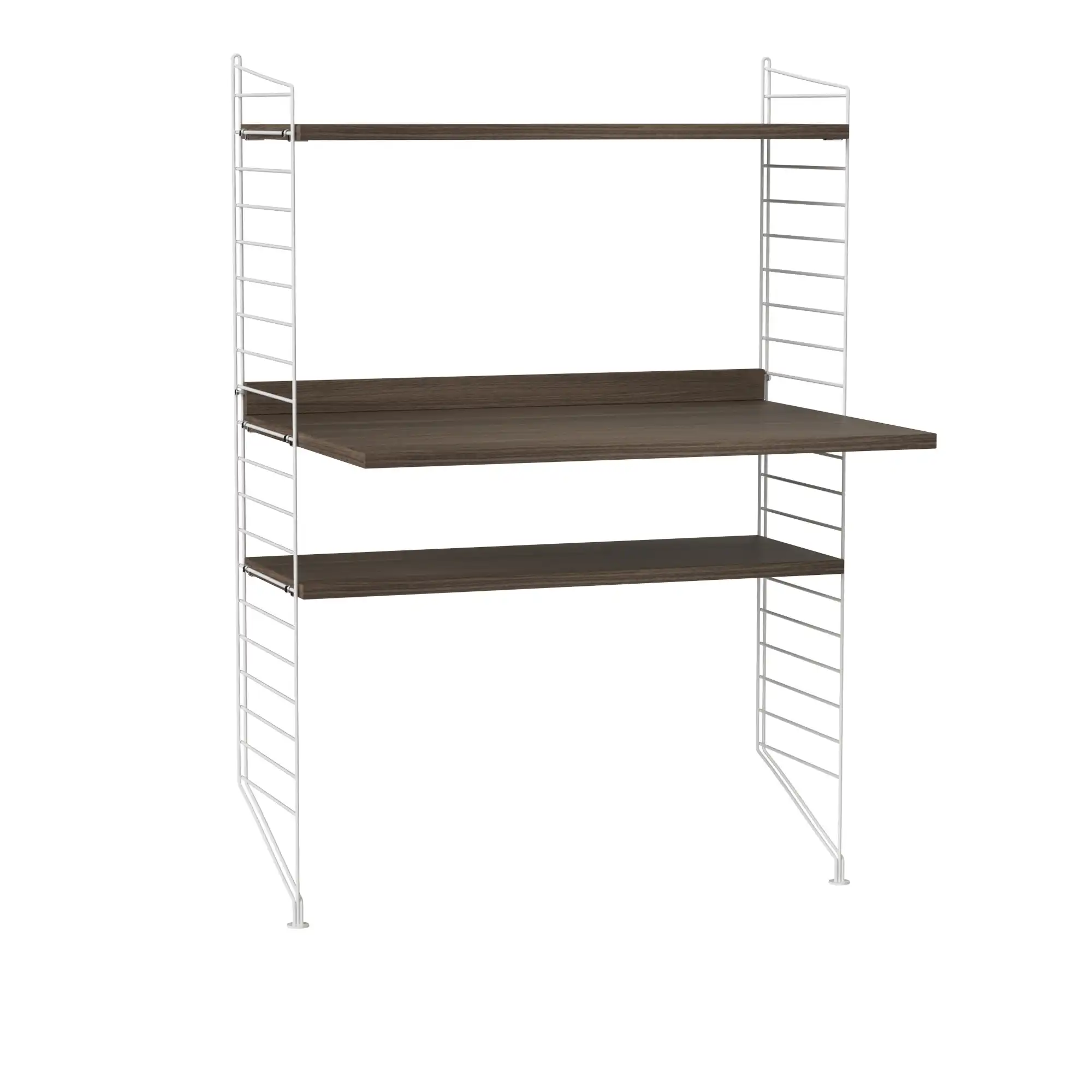 Kontor hyllsystem H valnöt/vit
