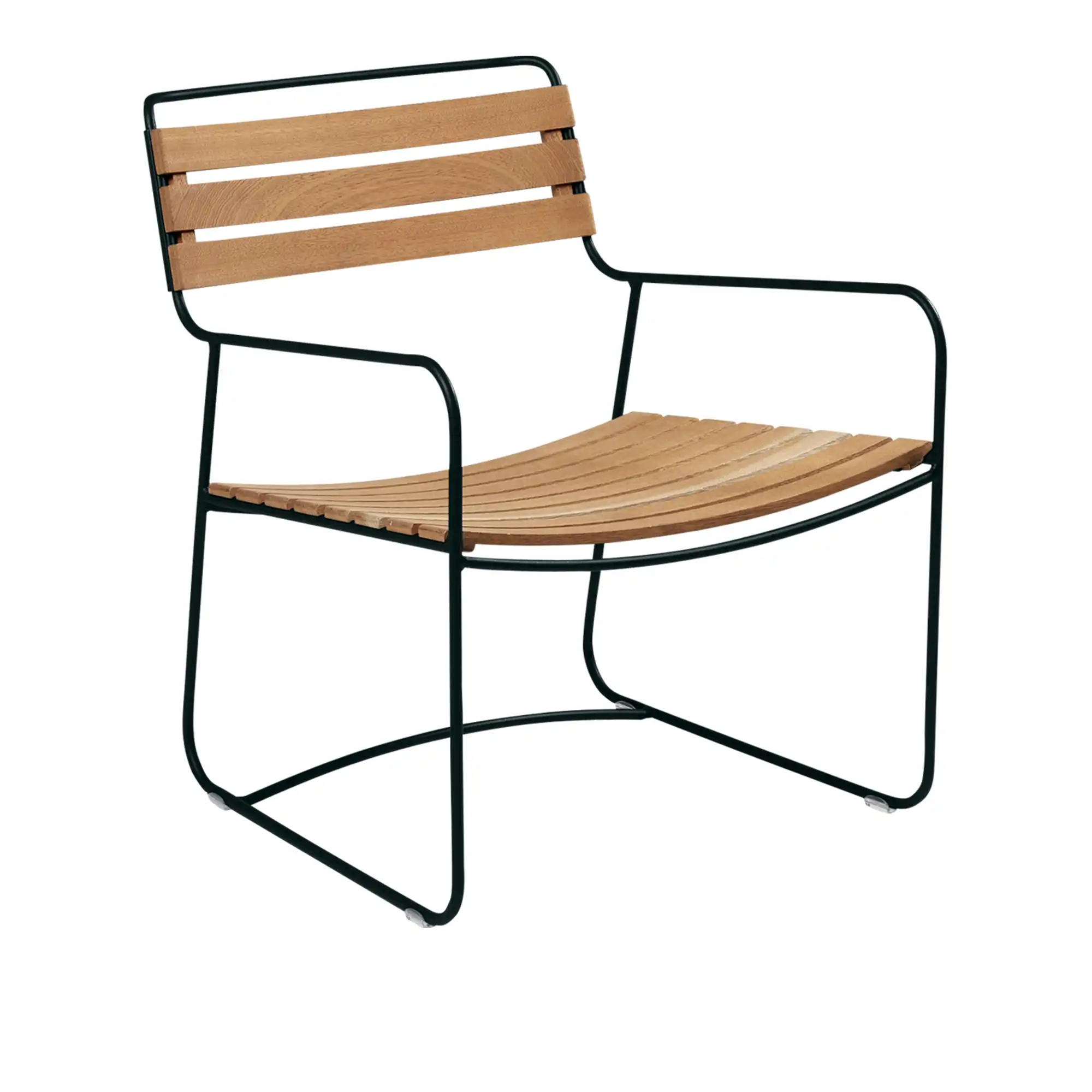 Surprising Teak Low Armchair Liquorice