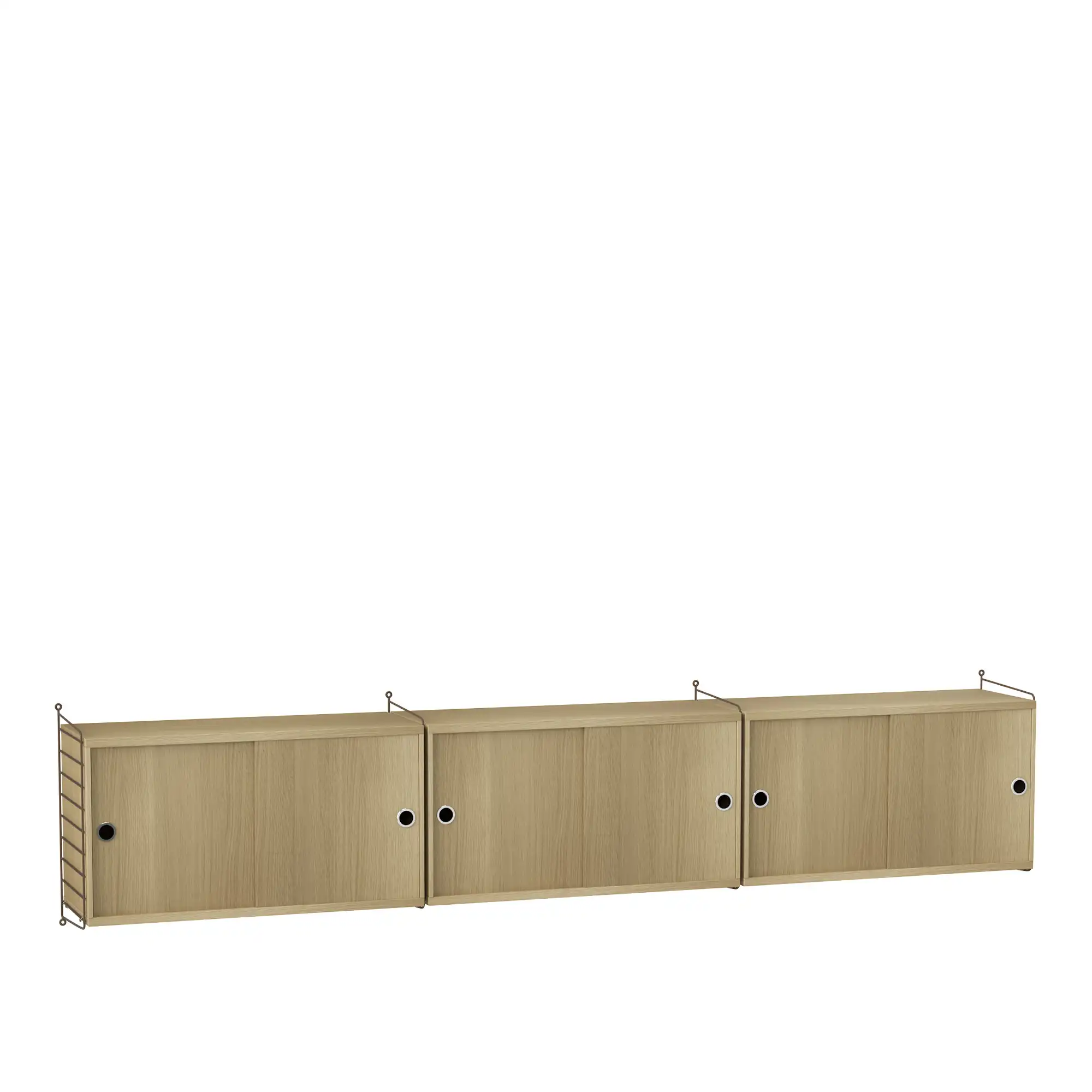 Vardagsrum hyllsystem D ek/brun
