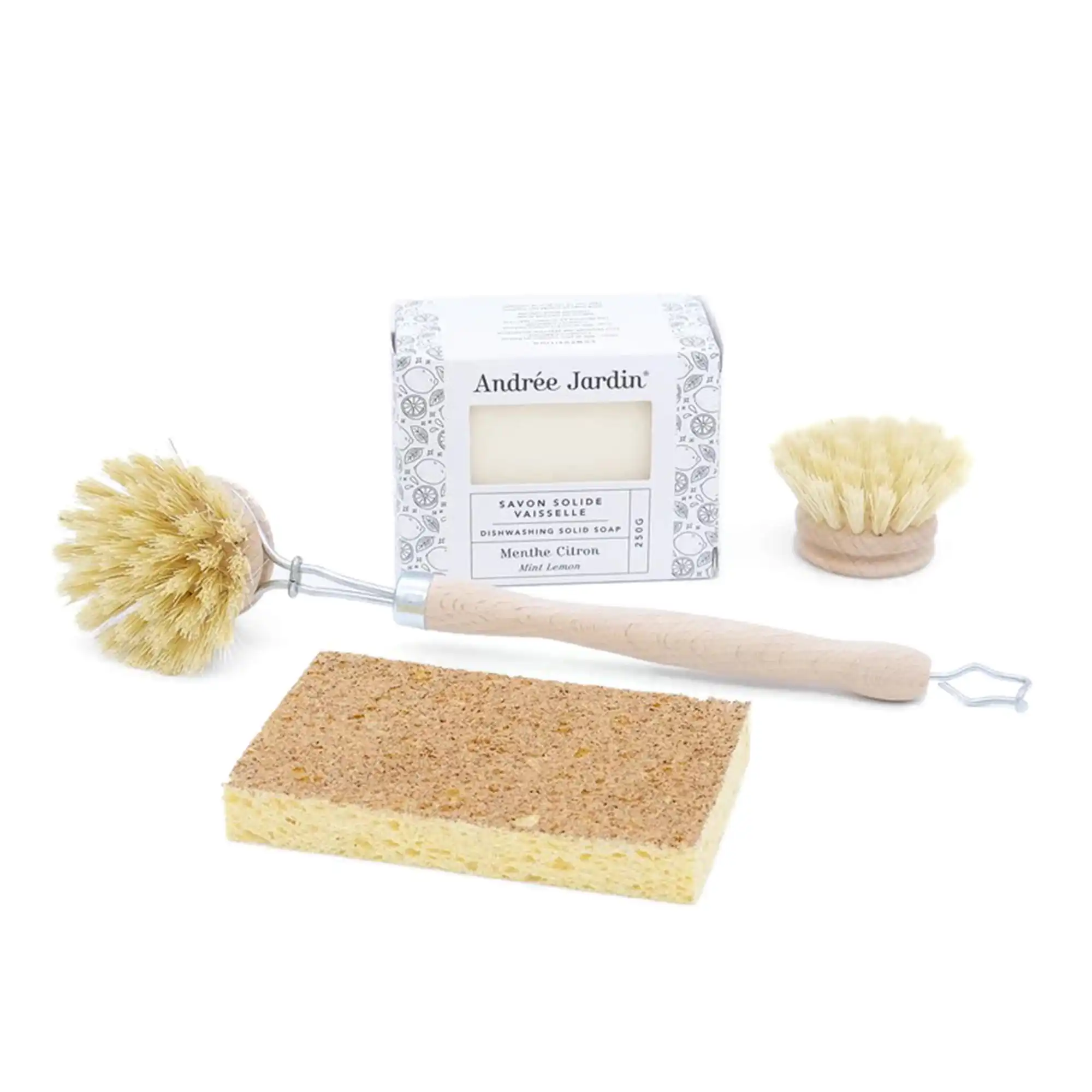 Natural Dishwashing Set Mint/Lemon