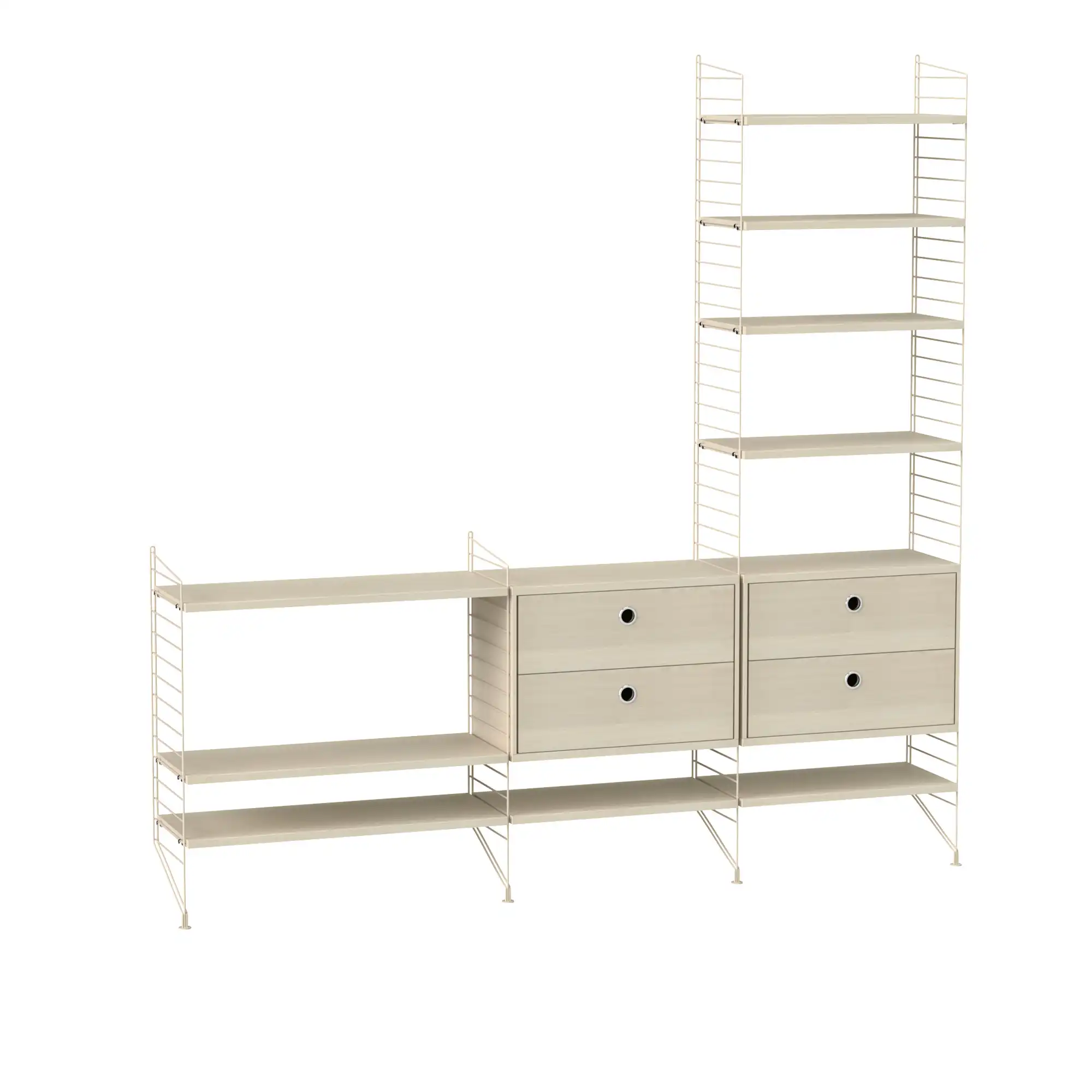 Vardagsrum hyllststem J ask/beige