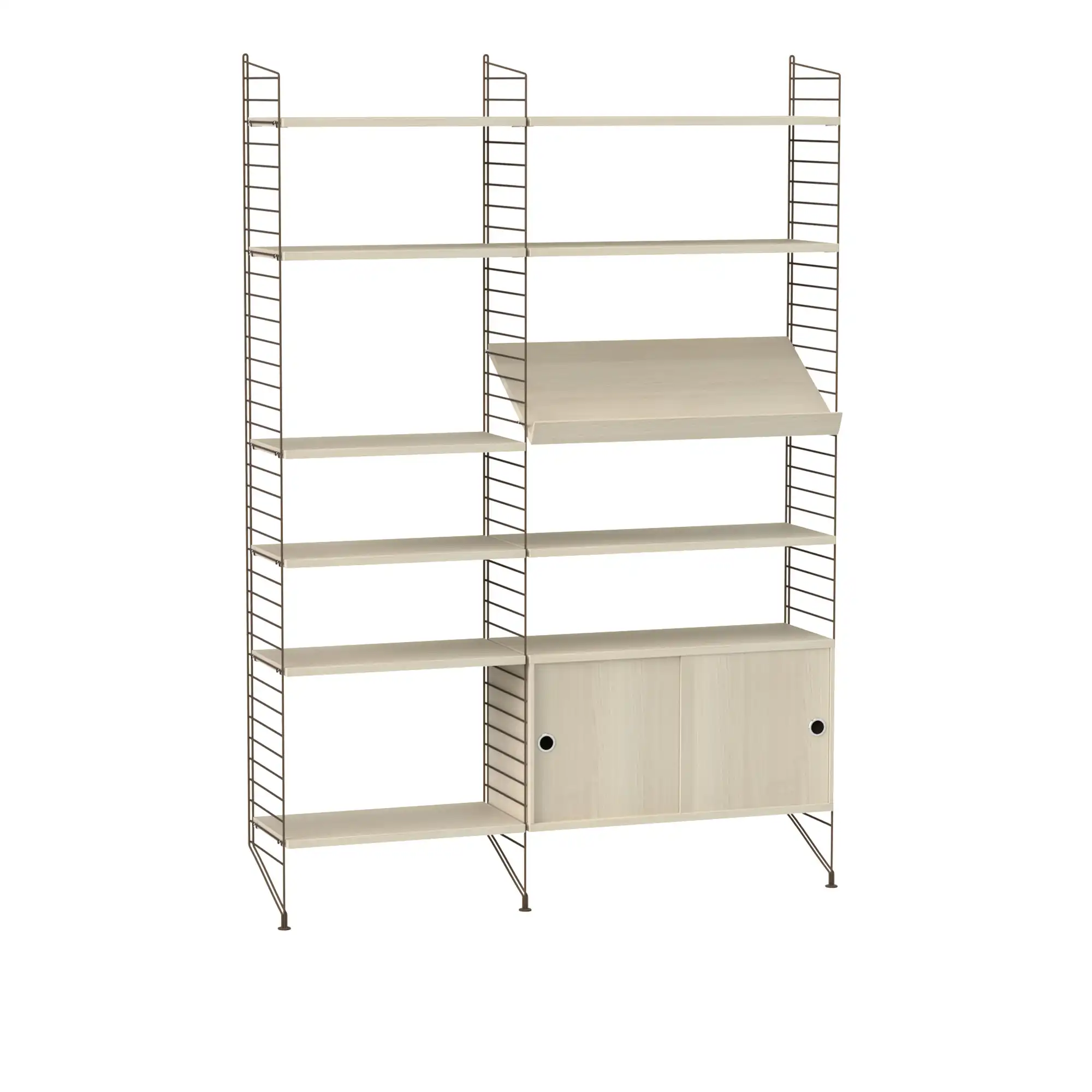 Vardagsrum hyllsystem H ask/brun