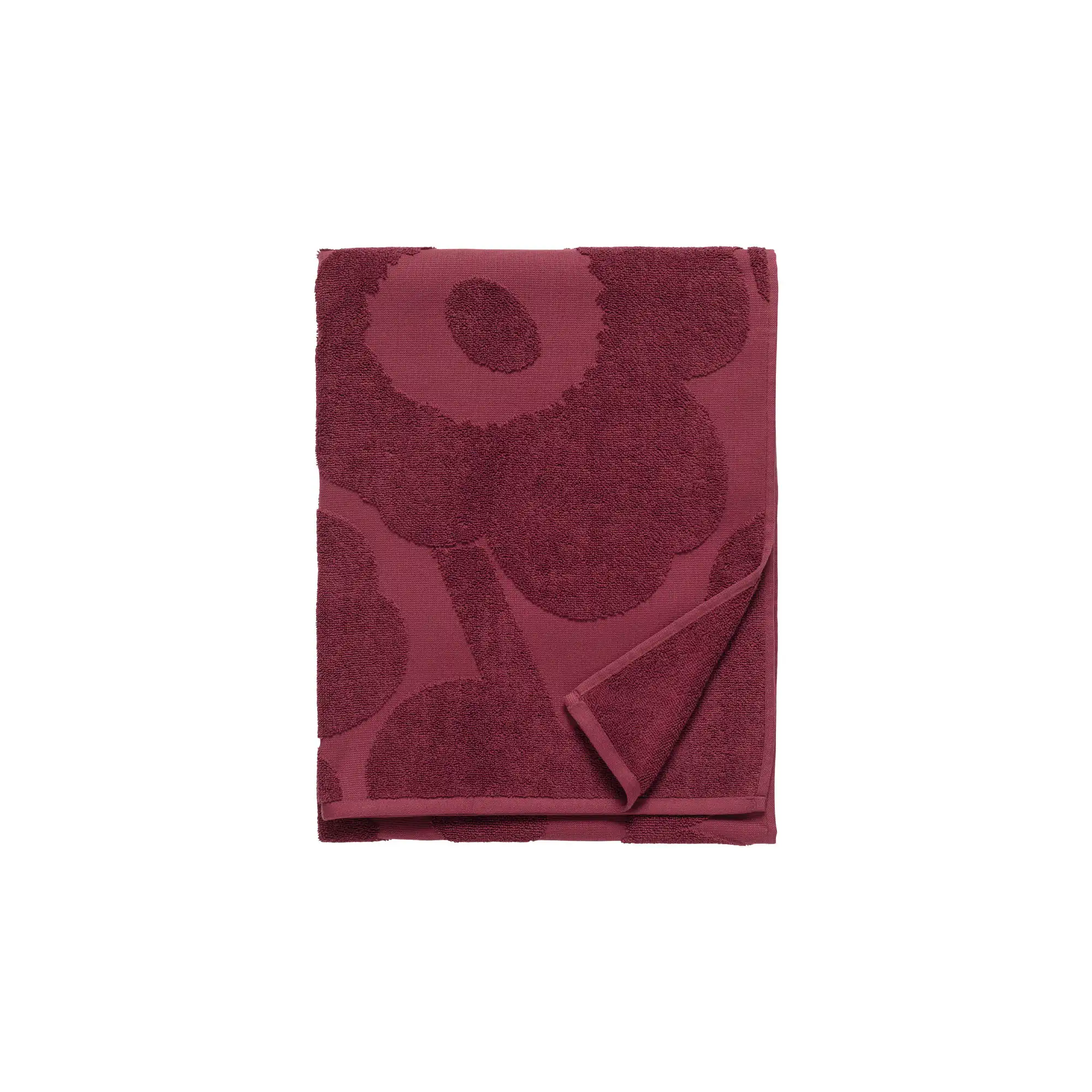 Unikko badhandduk 70x150 cm burgundy