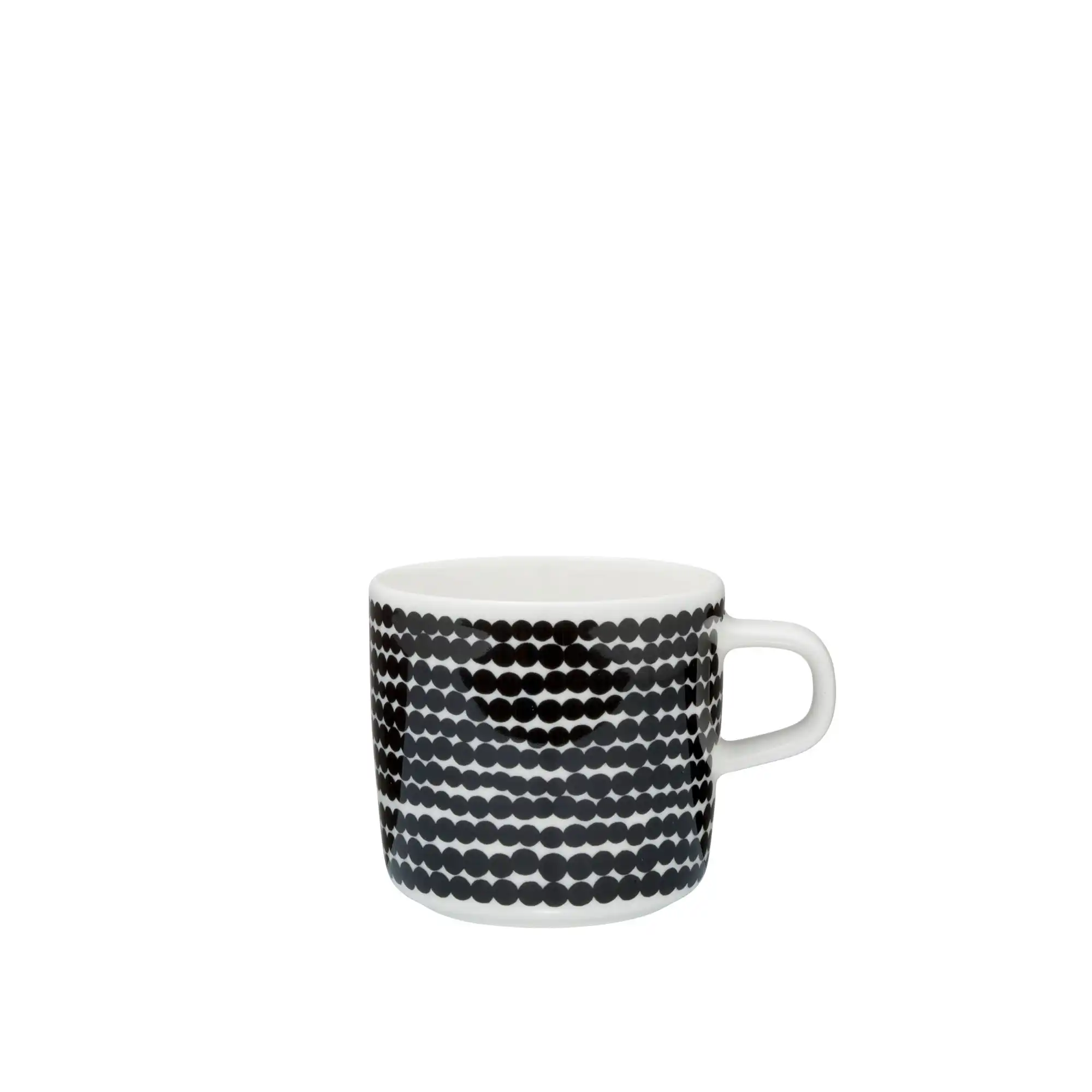 Siirtolapuutarha Coffee Cup 20 cl White, Black/Räsymatto