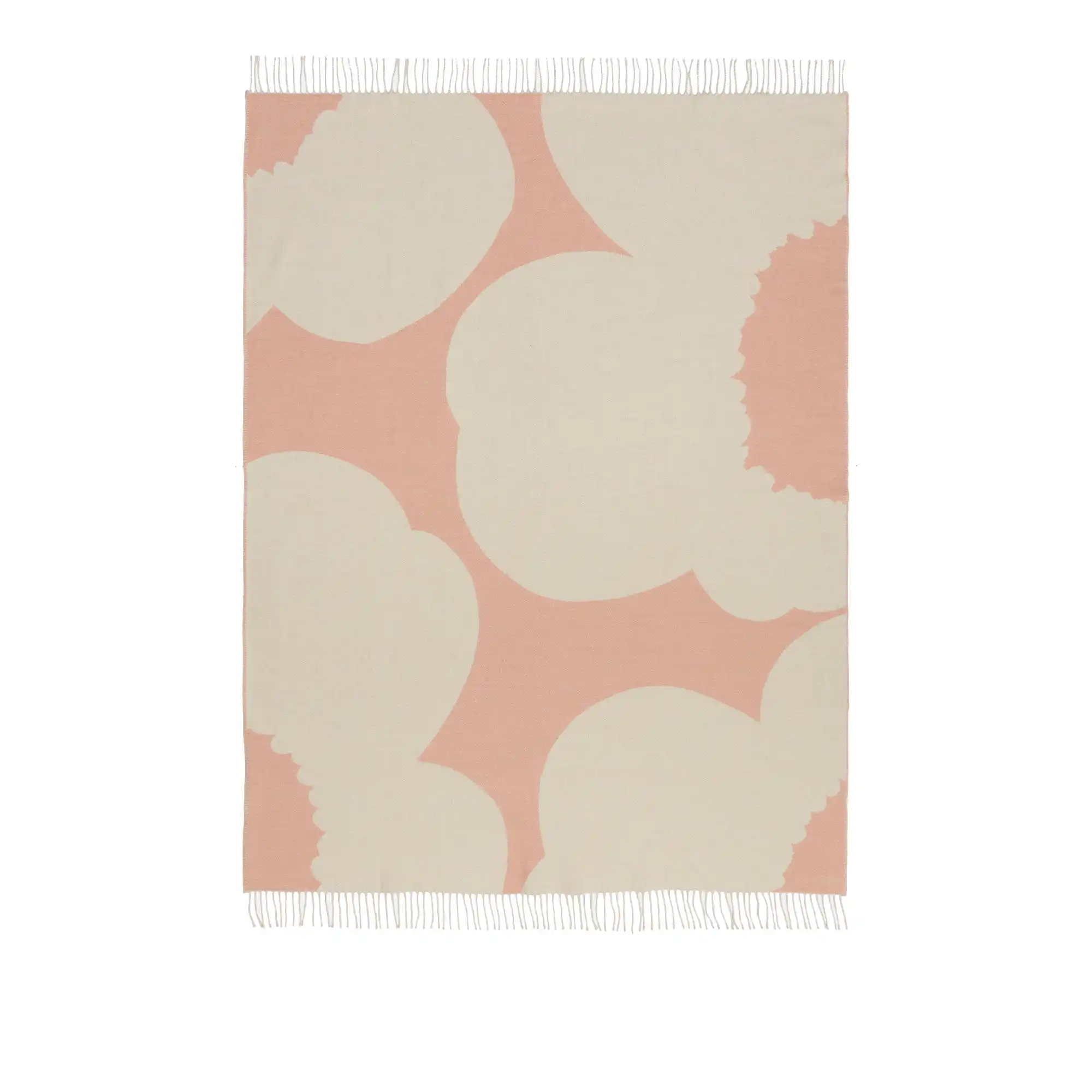 Unikko jacquard pläd 130x180 pink
