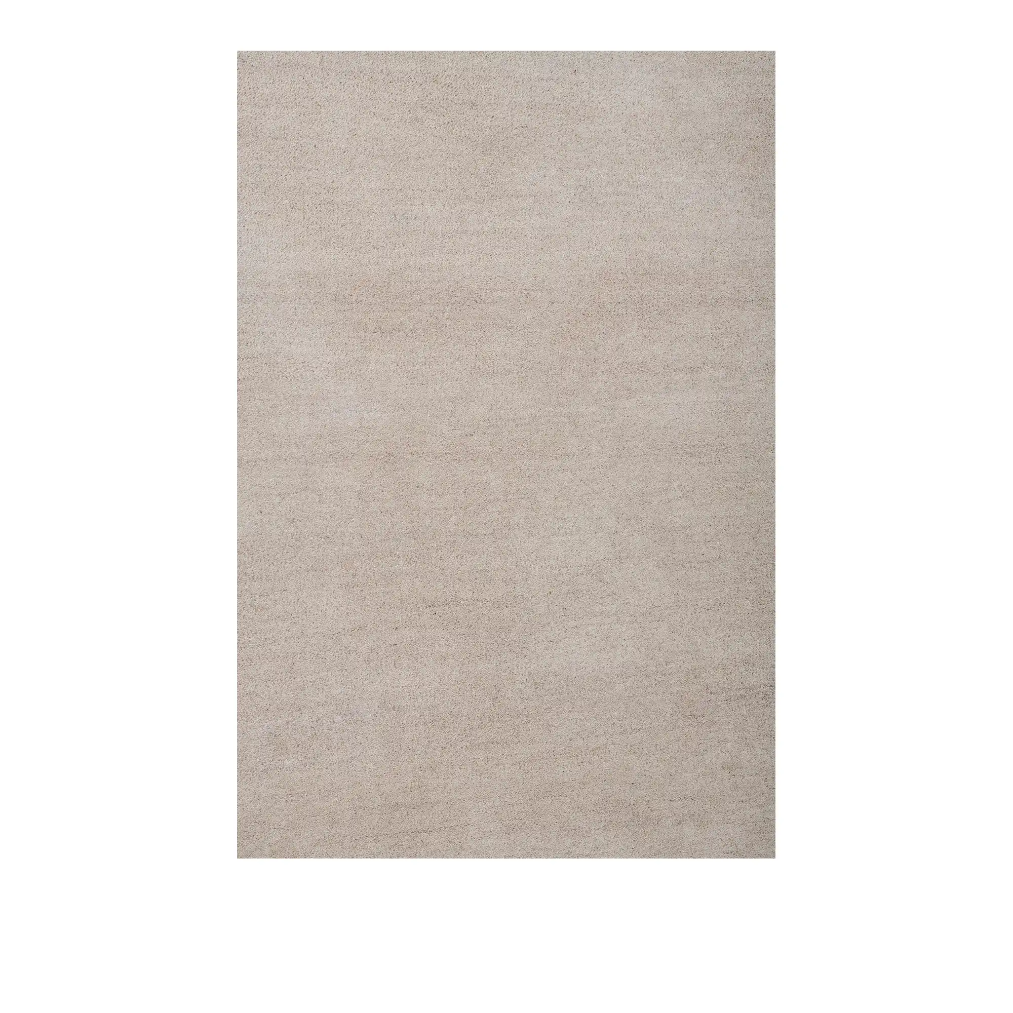 Solid Wool Rug Soft Beige