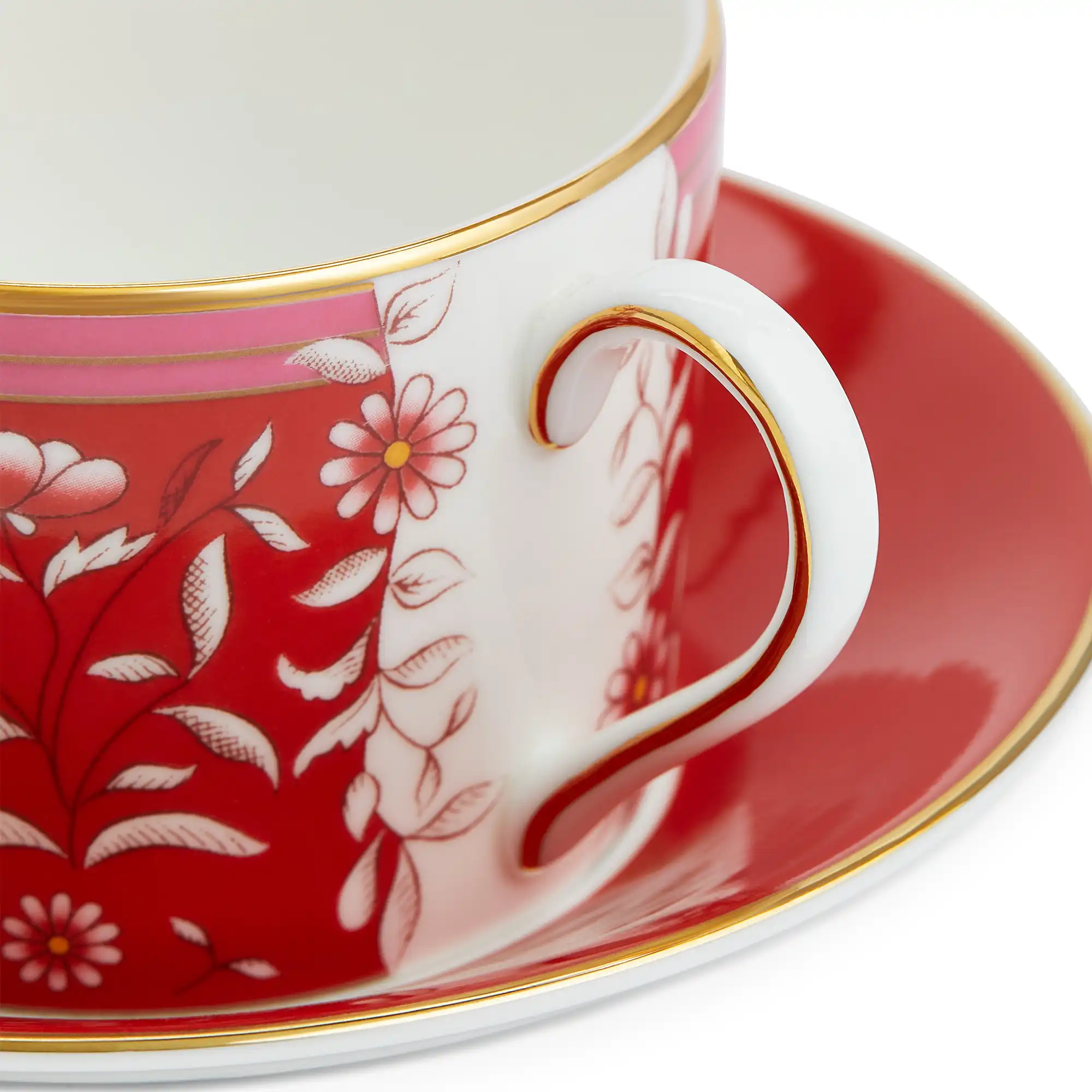 Wonderlust Crimson Jewel Teacup  Saucer