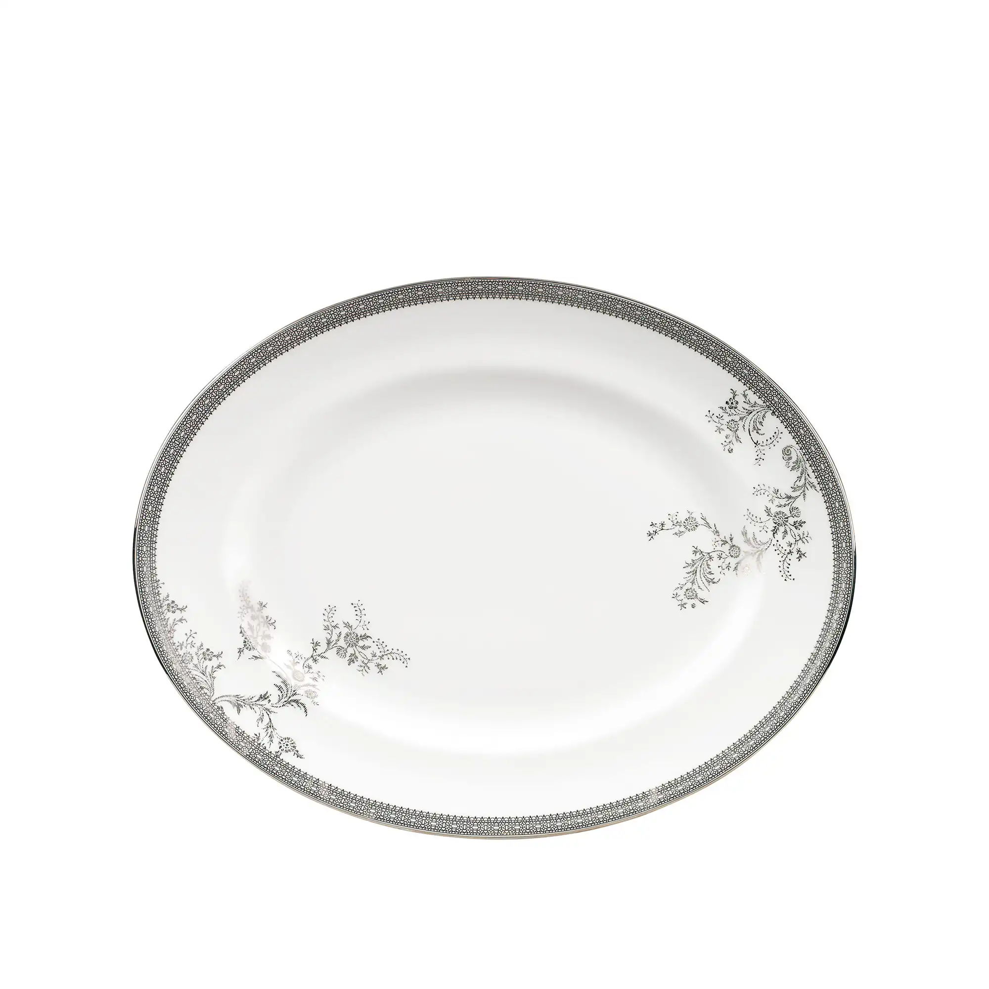 Vera Wang Lace Platinum Oval Dish