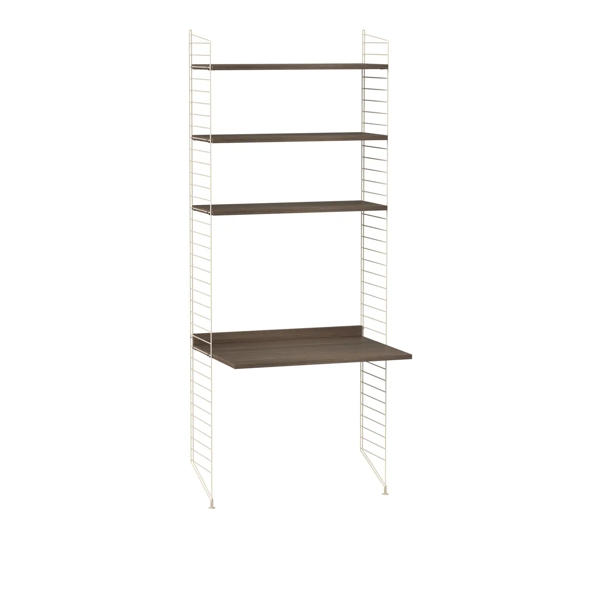 Kontor hyllsystem A valnöt/beige