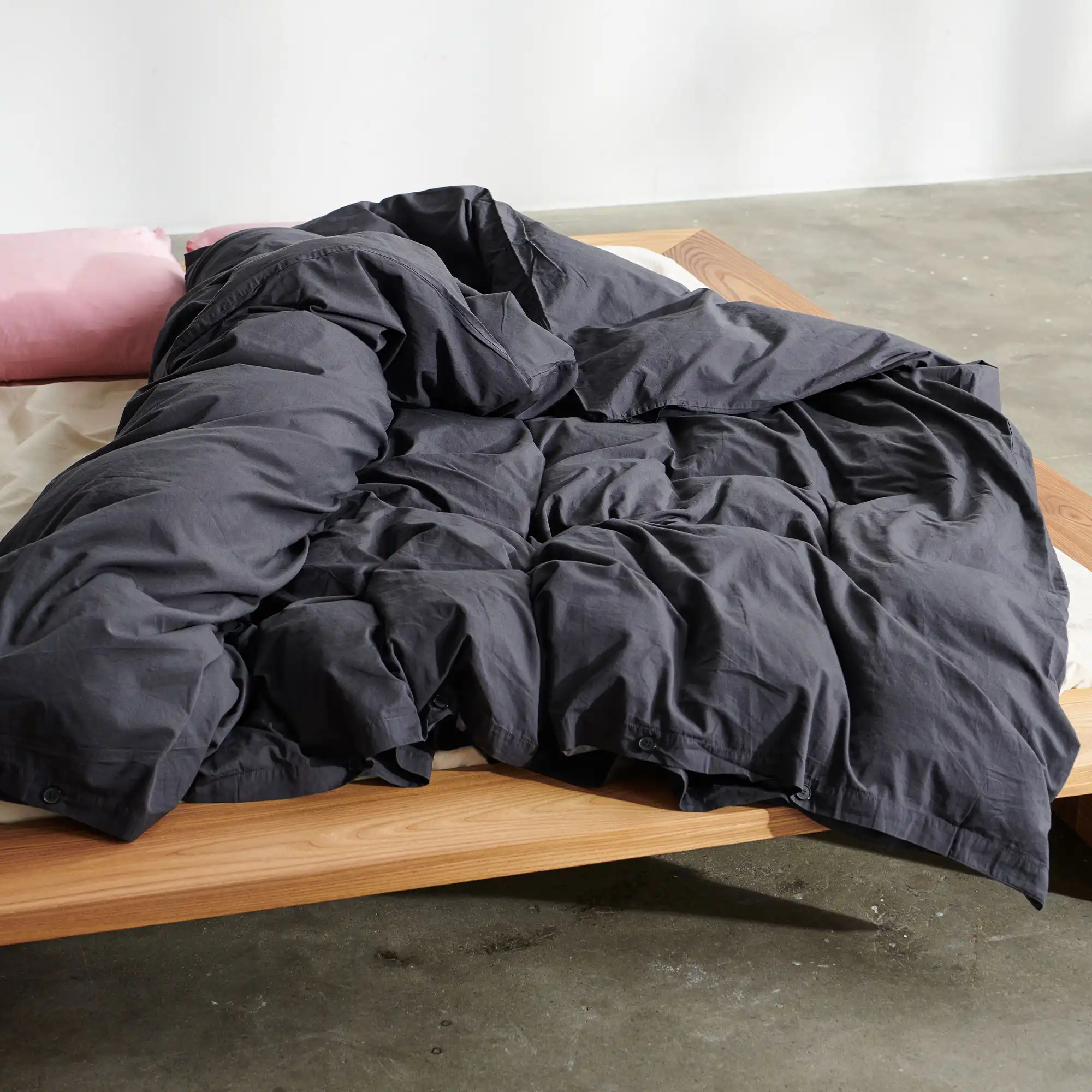 Percale - Påslakan Singel, 150 x 210 cm, Ash Black