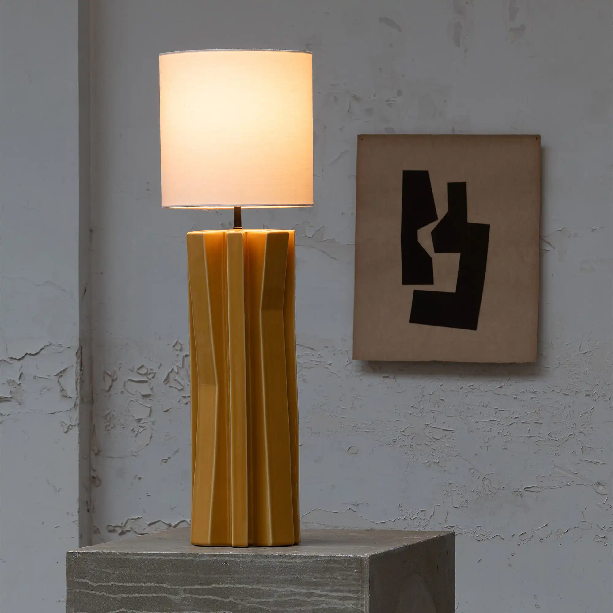 Bordslampa °3 yellow - white yucca