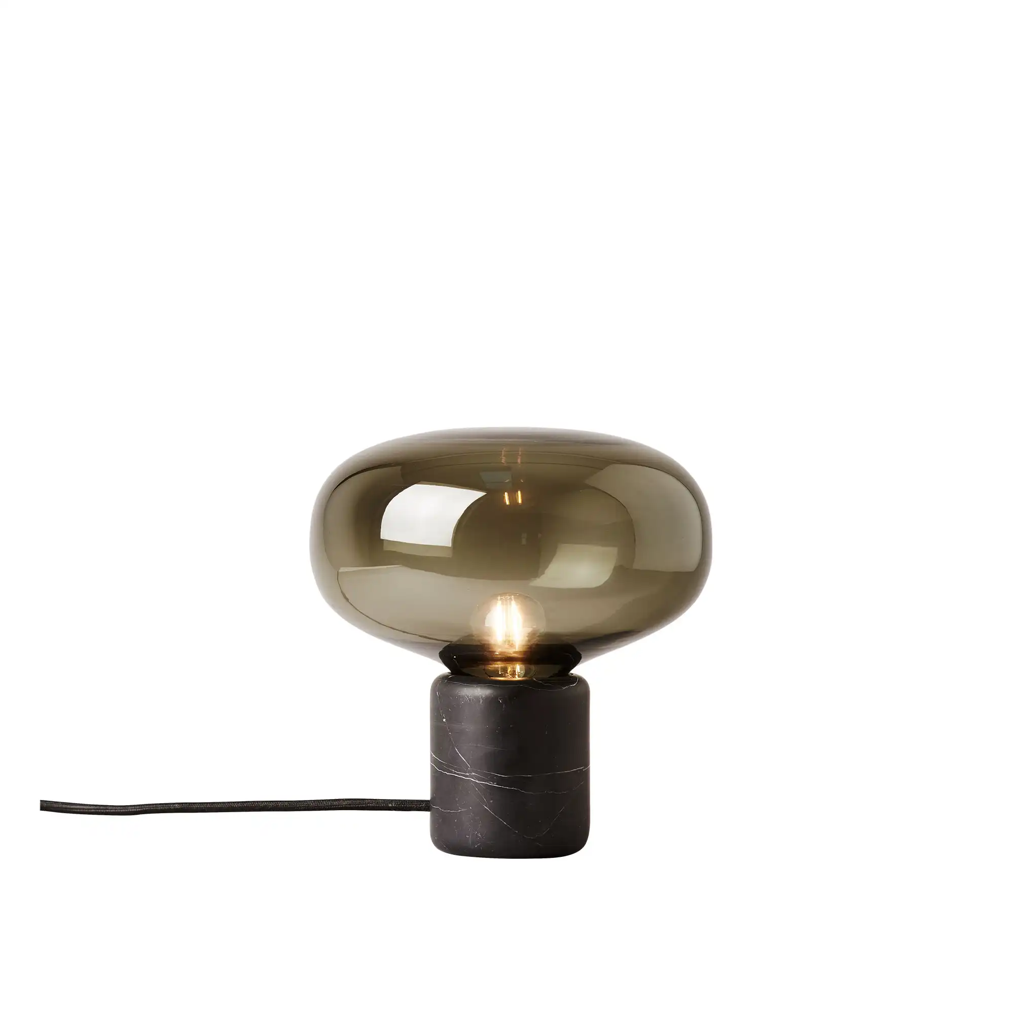 Karl-Johan Table Lamp Black Marquina/Smoked Glass