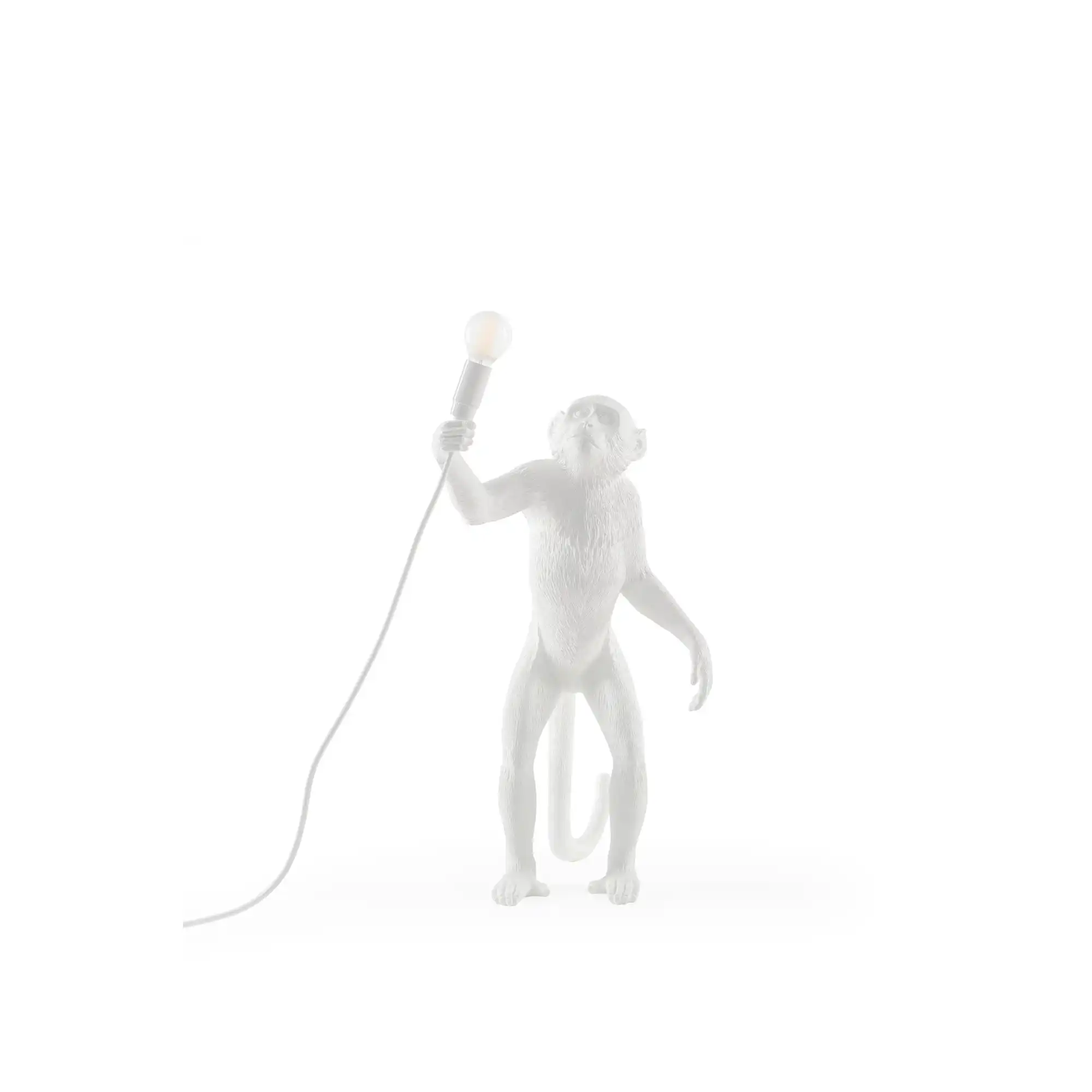 Monkey Lamp Standing White