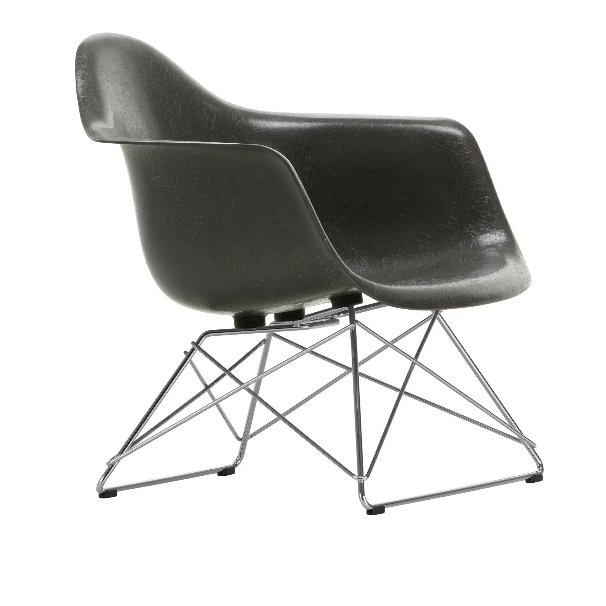 Eames Fiberglass Armchair LAR fåtölj Chrome