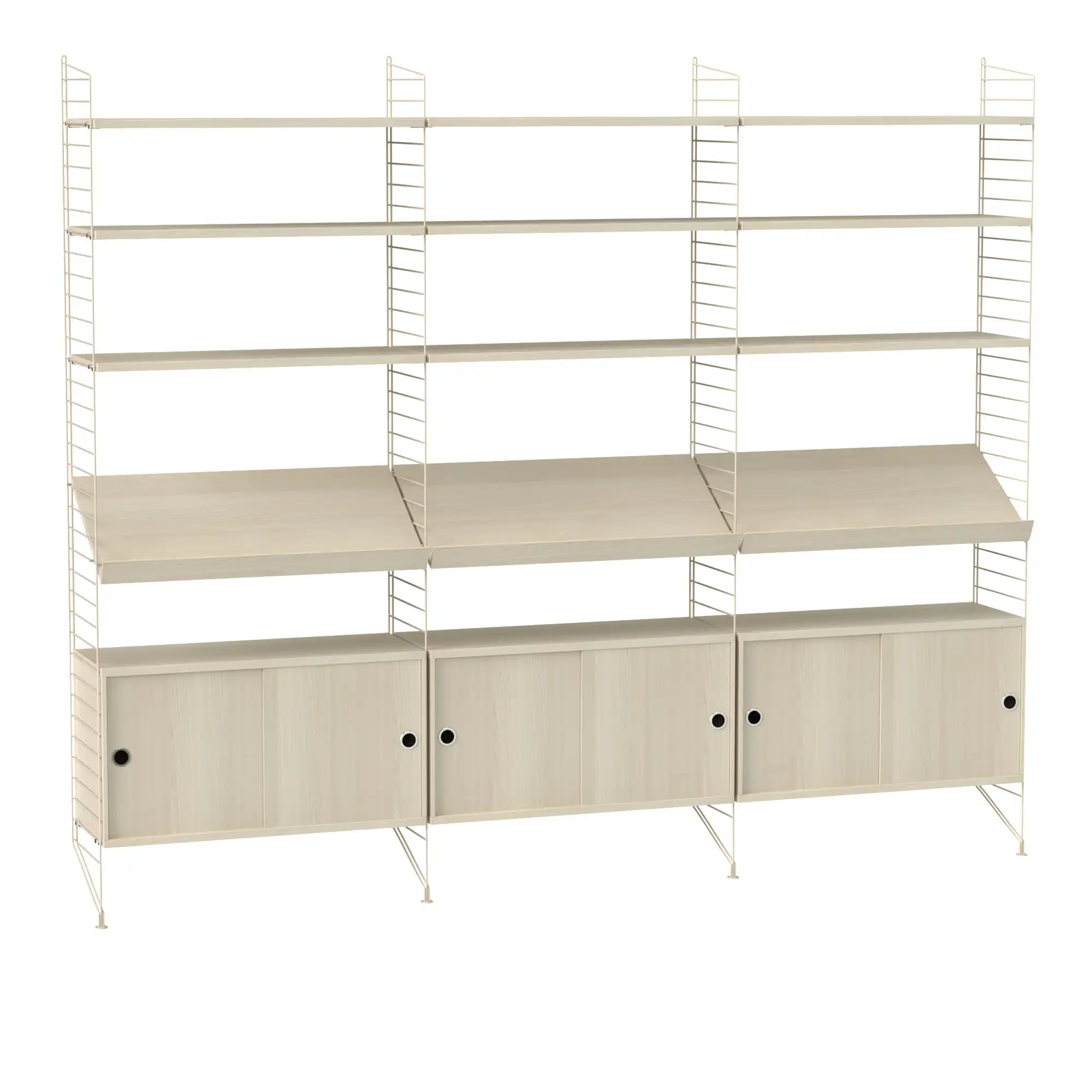 Vardagsrum hyllsystem G ask/beige