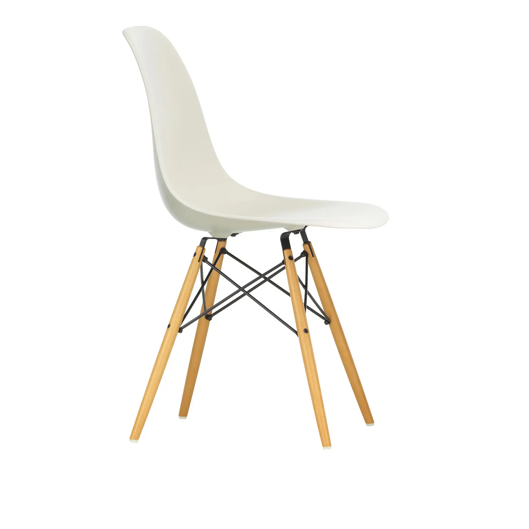 Eames Plastic Chair DSW - 11 Pebble - Golden Maple
