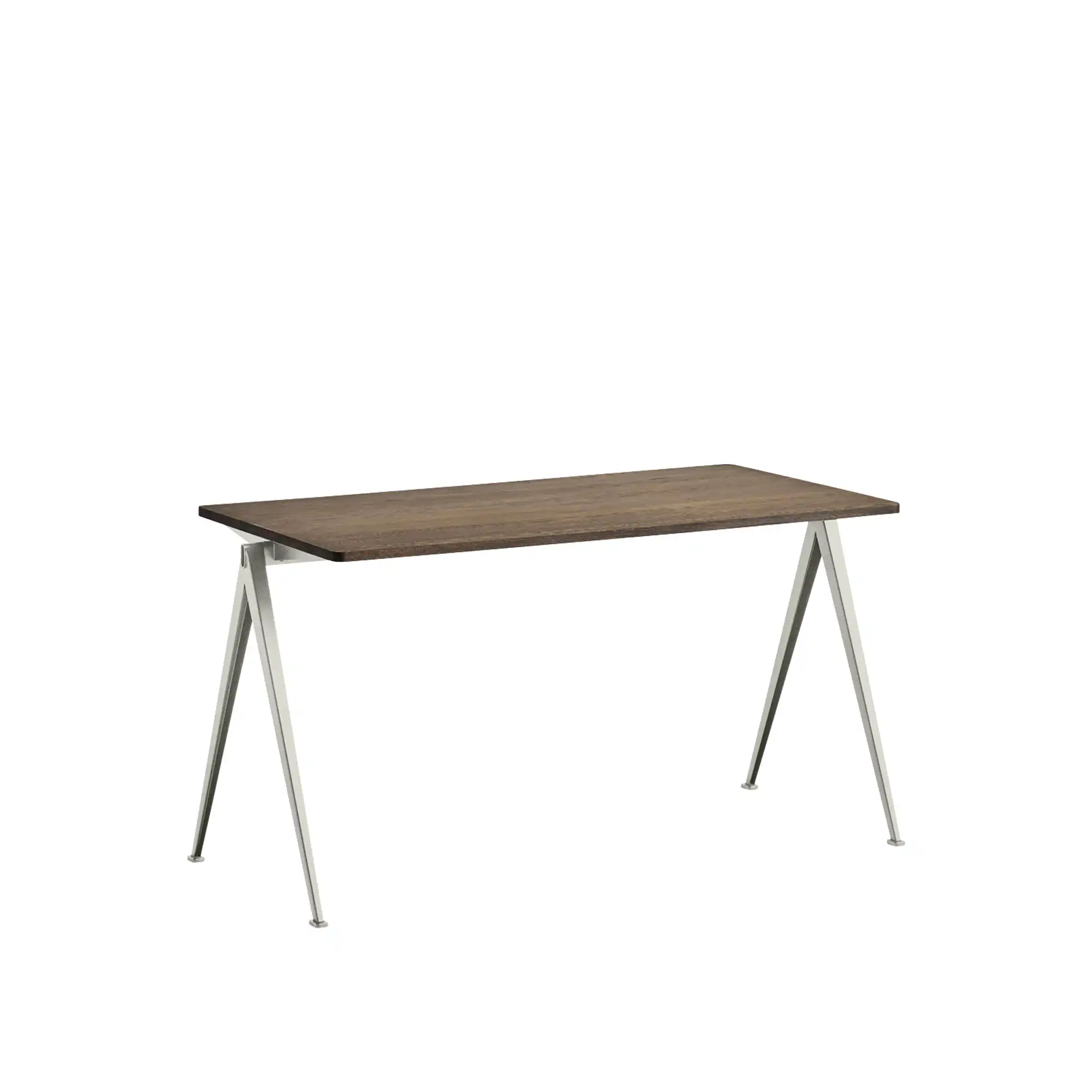 Pyramid Table 01 - Beige Base - Smoked Oak - 140x65 cm