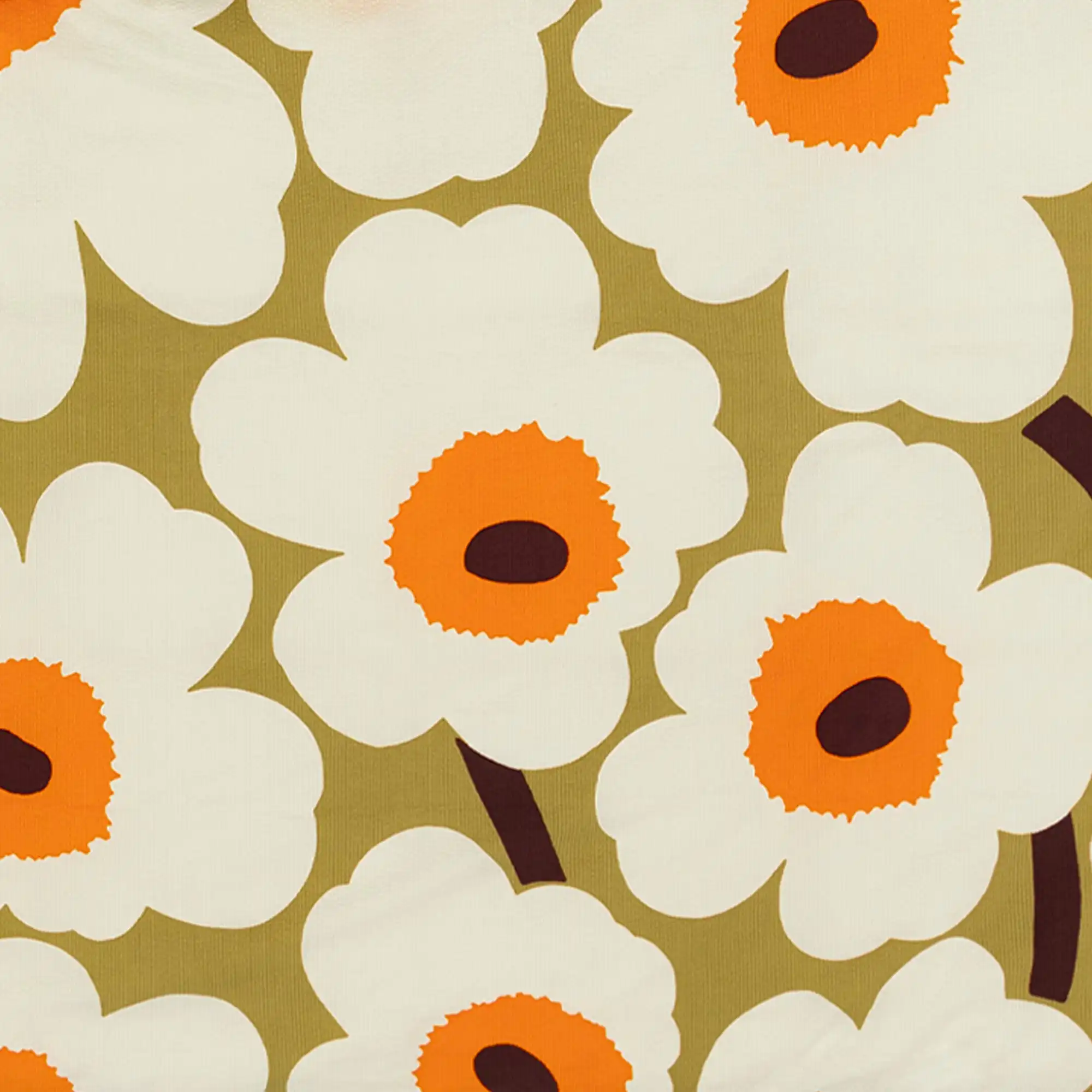 Unikko påslakan Caramel, Cream & Warm Orange