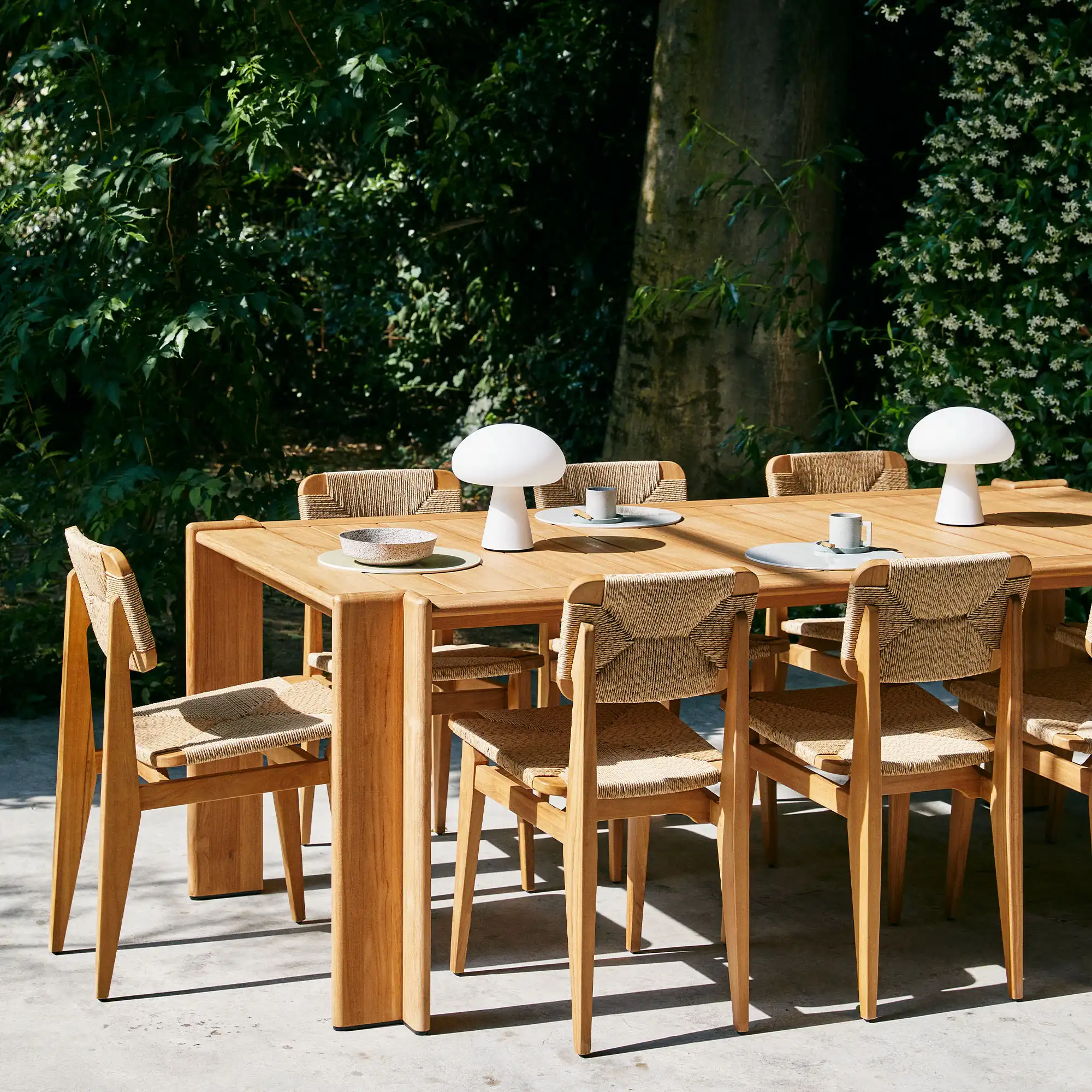 C-Chair Dining Chair, Outdoor, Base Finish Natural teak