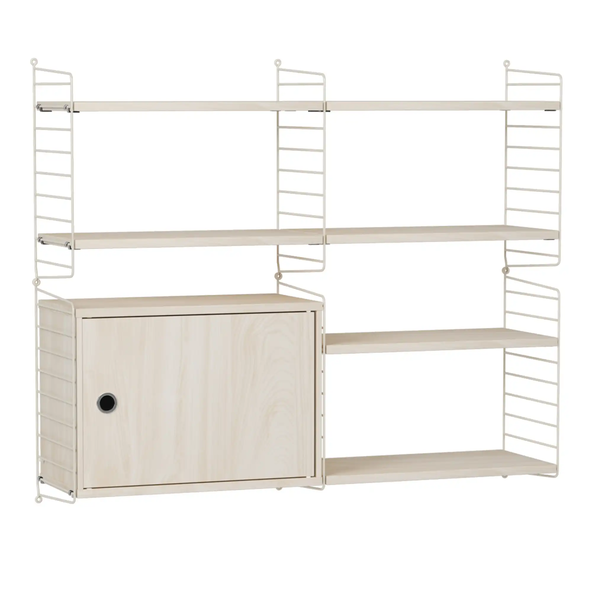 Vardagsrum hyllsystem R ask/beige