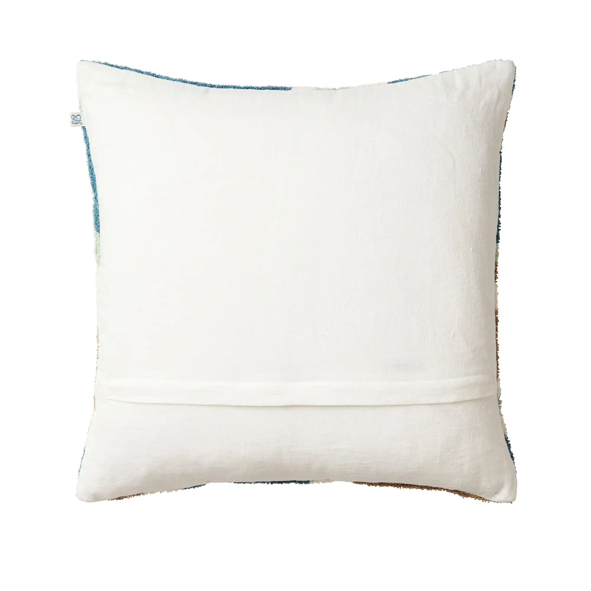 Kuddfodral bouclé godavari heaven blue aqua sand offwhite 50x50 cm