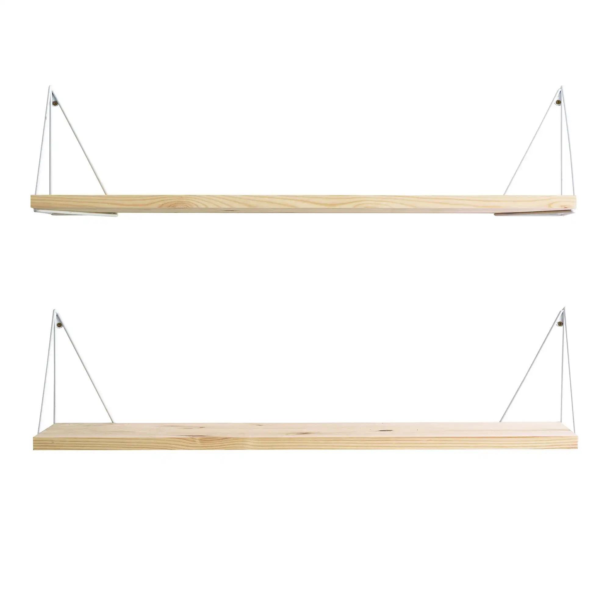 Pythagoras Play pine/white, 4 brackets + 2 shelves