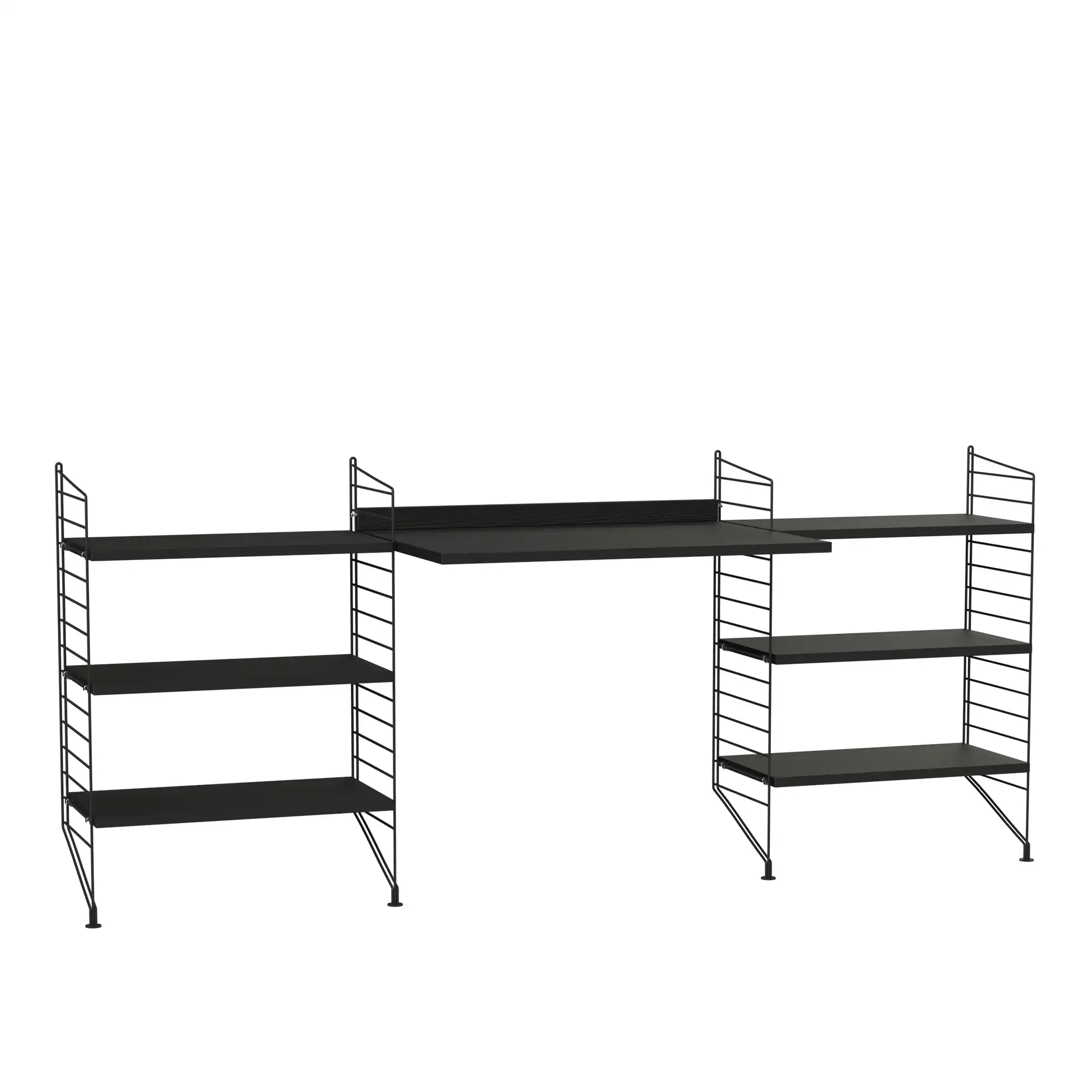 Kontor hyllsystem D svart/svart