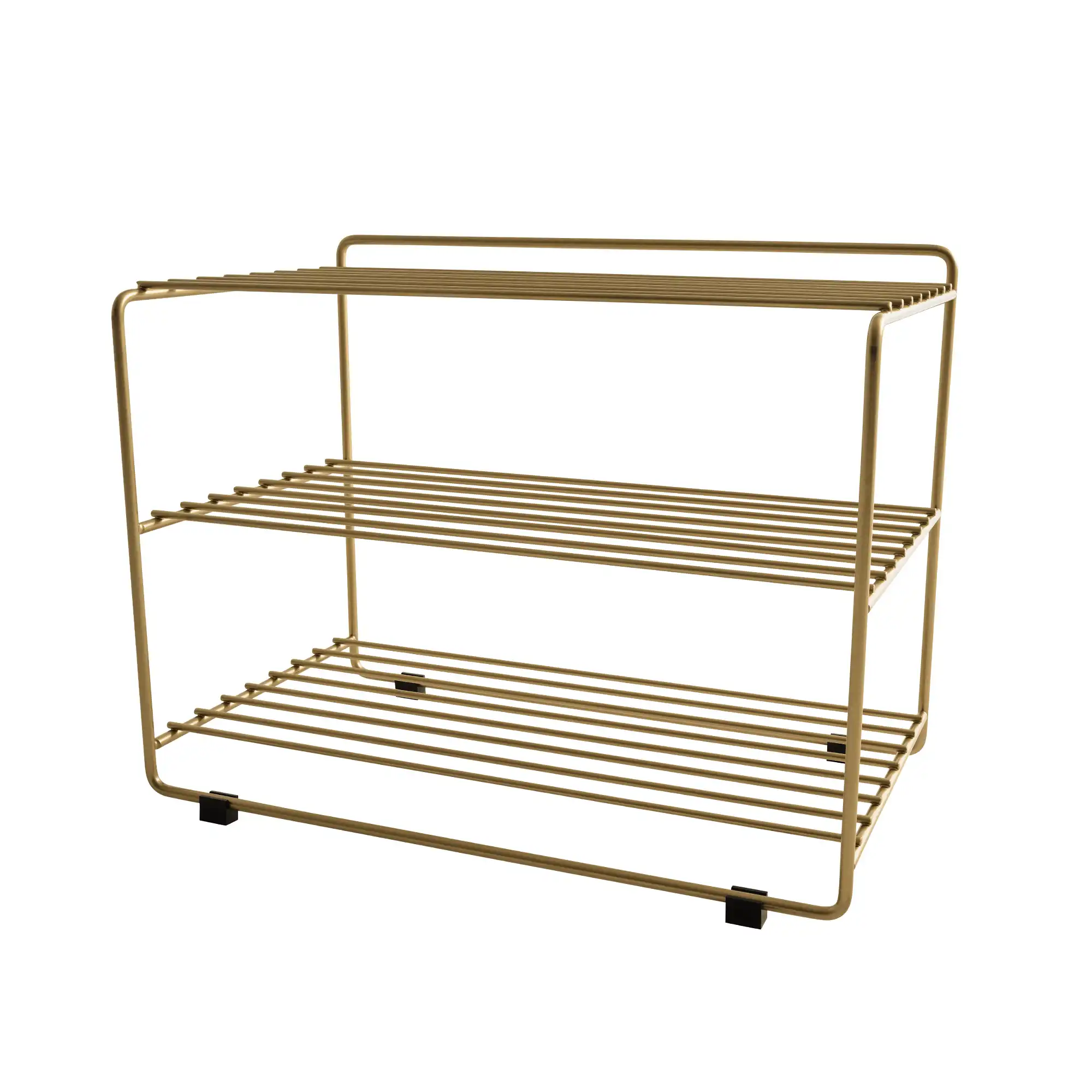 Downtown Shoe Shelf Brass Matte