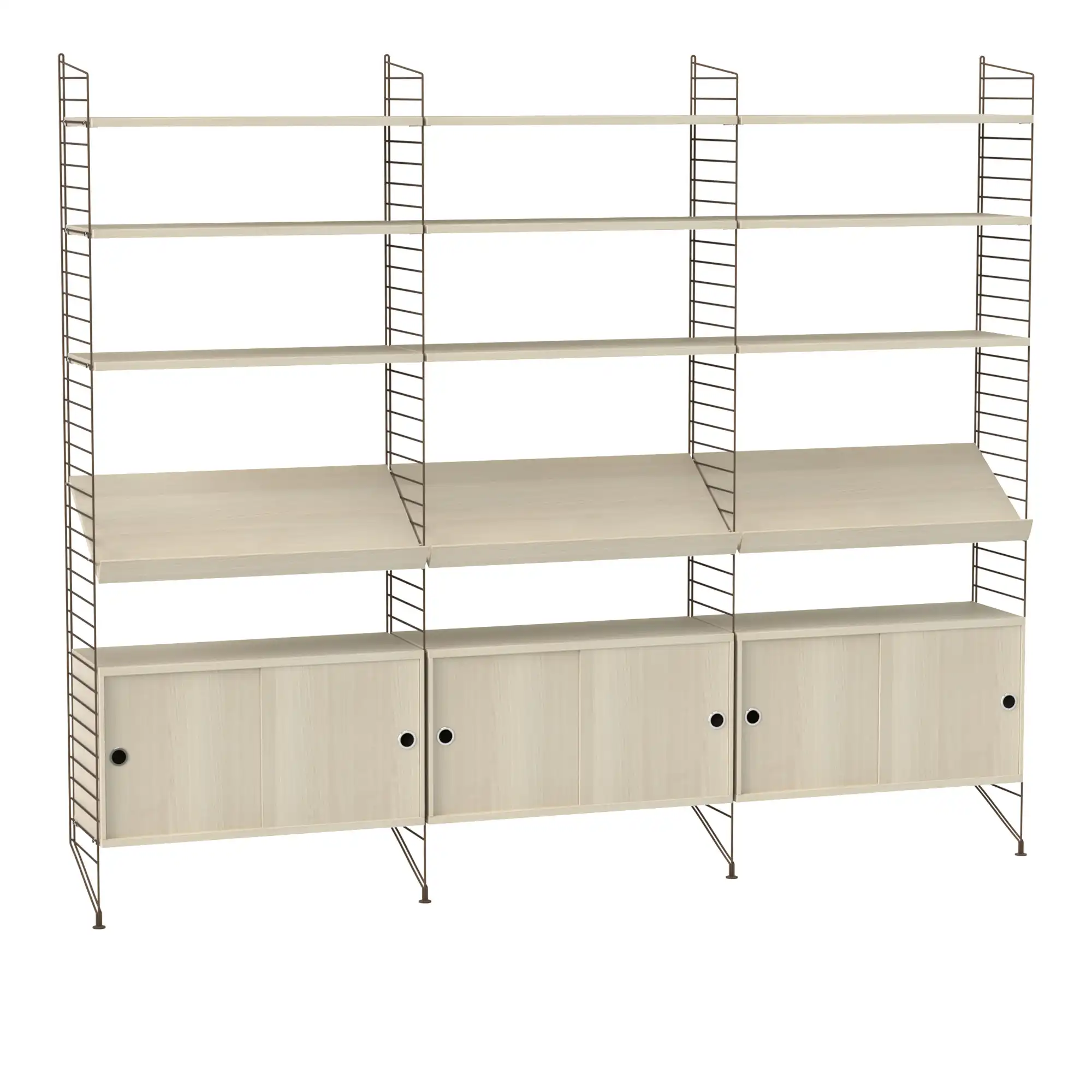 Vardagsrum hyllsystem G ask/brun
