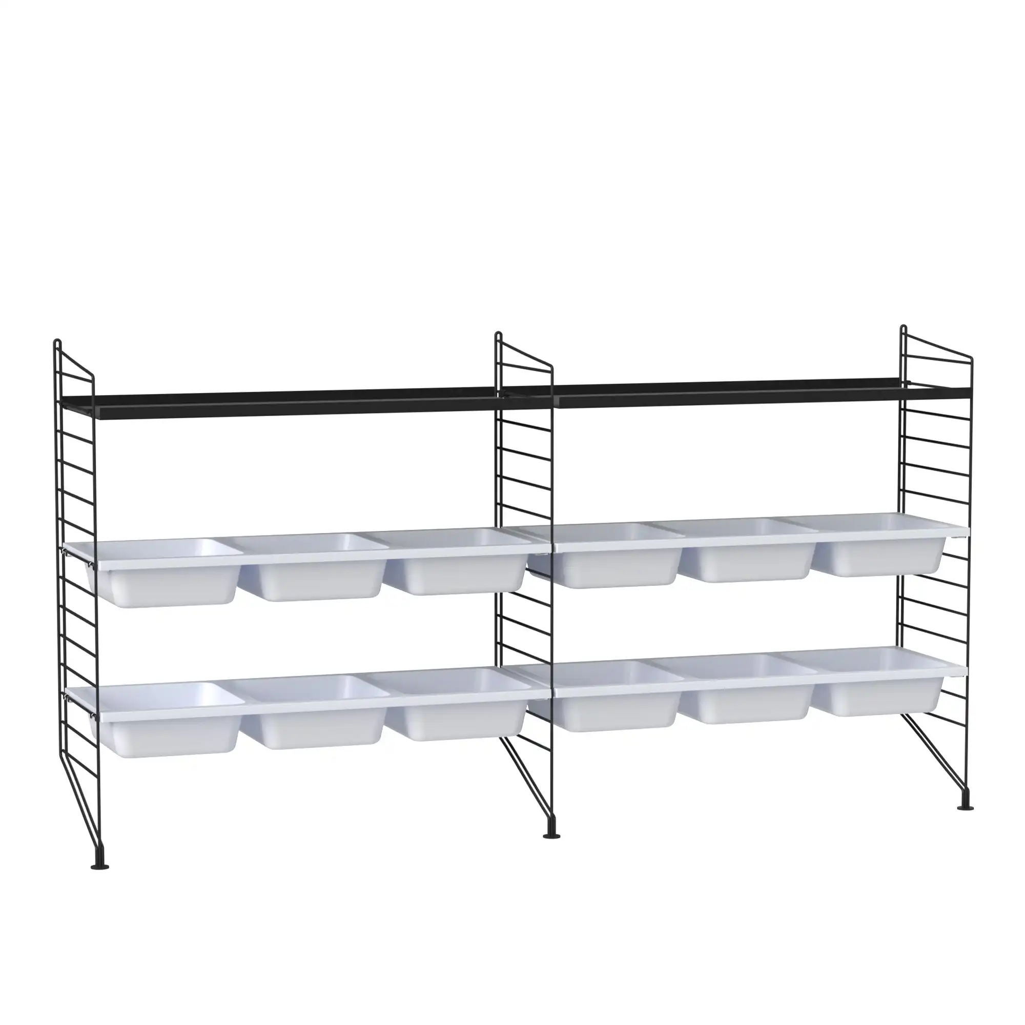 Barnrum hyllsystem F svart/svart