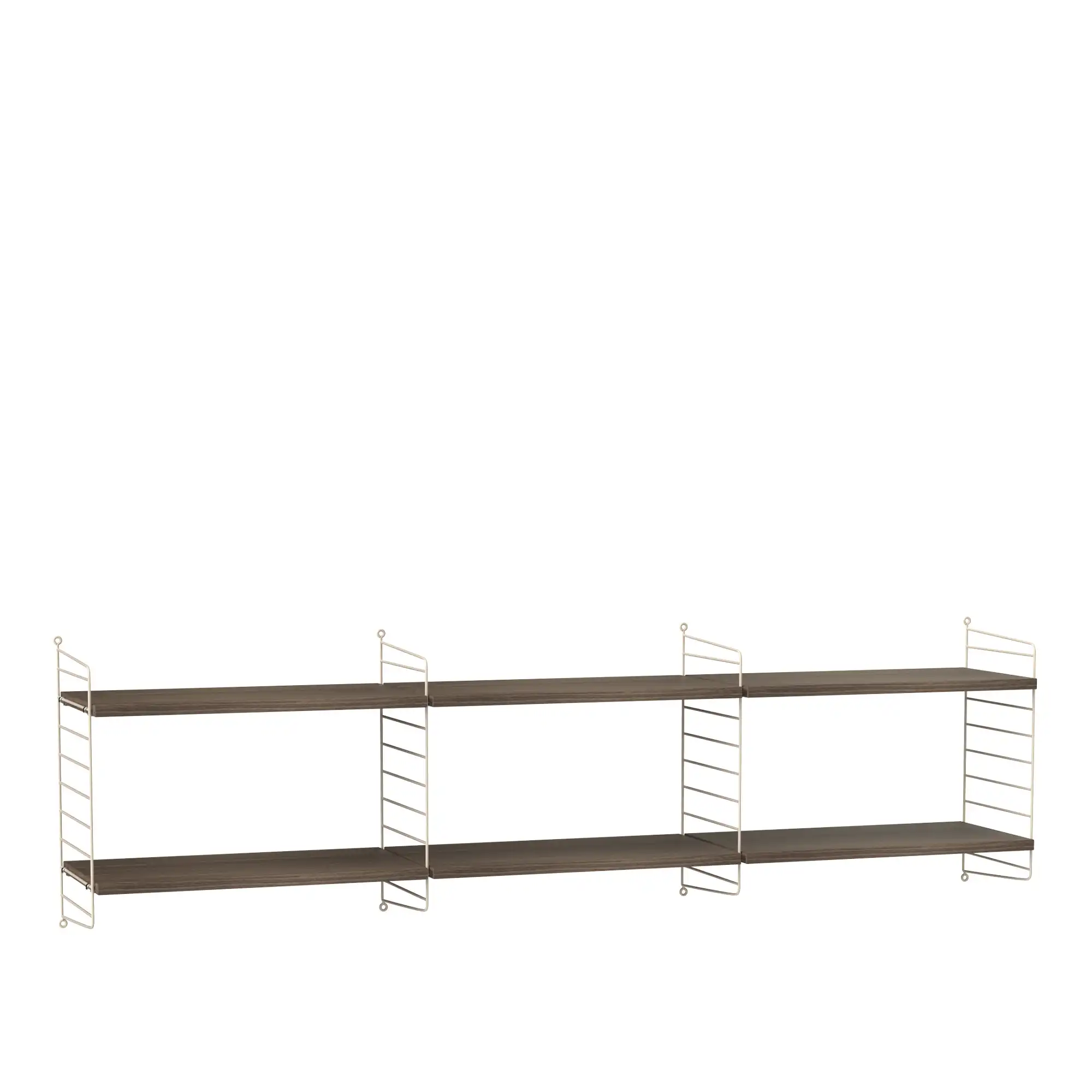 Vardagsrum hyllsystem O valnöt/beige