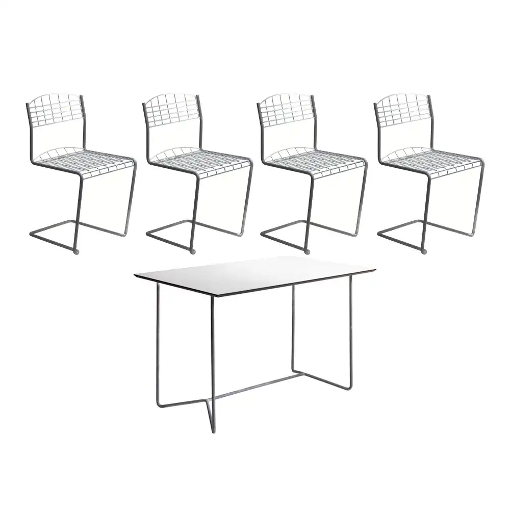 High Tech-serien - High Tech Bord 110x70 cm & 4 st High Tech Stol