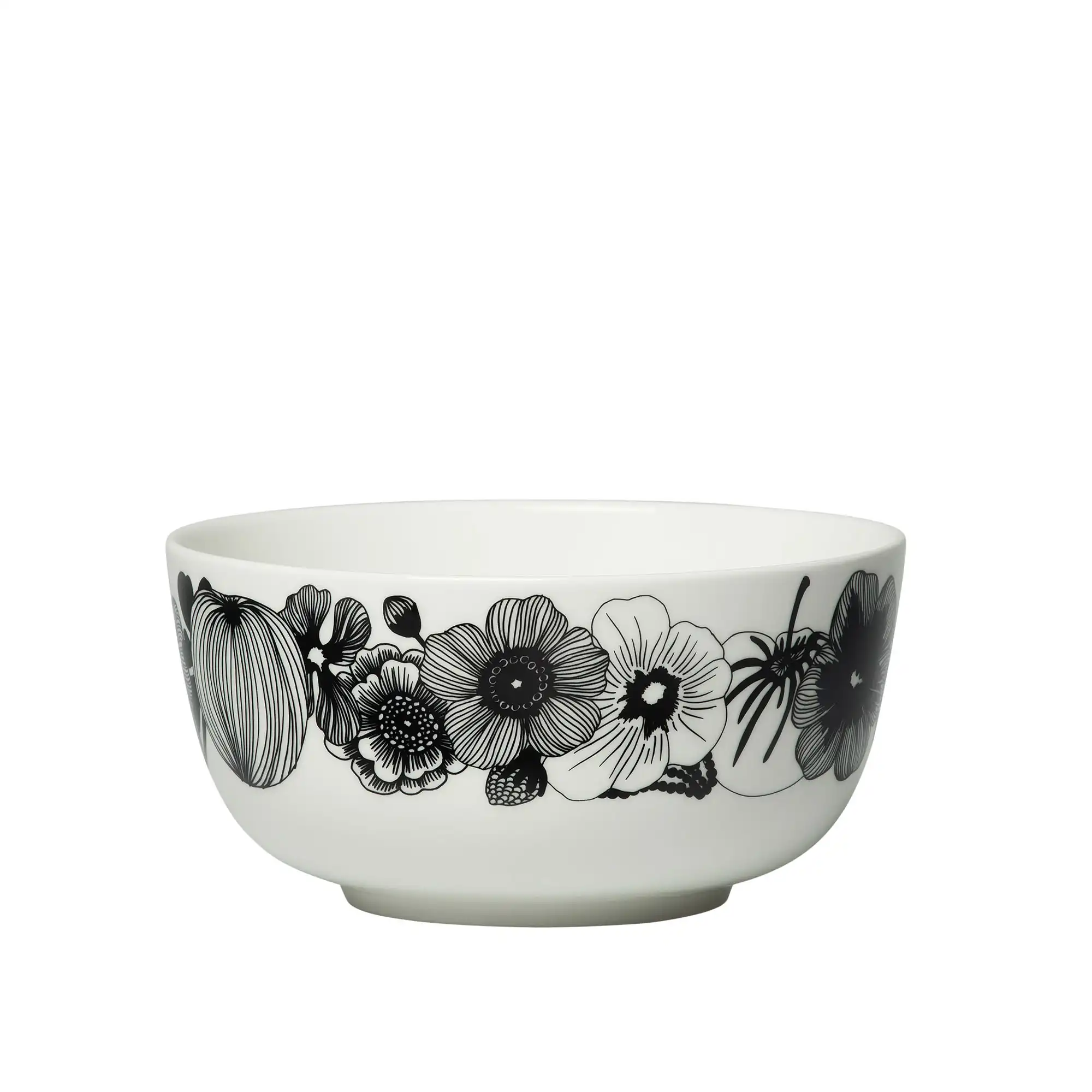 Siirtolapuutarha Bowl 90 cl White, Black