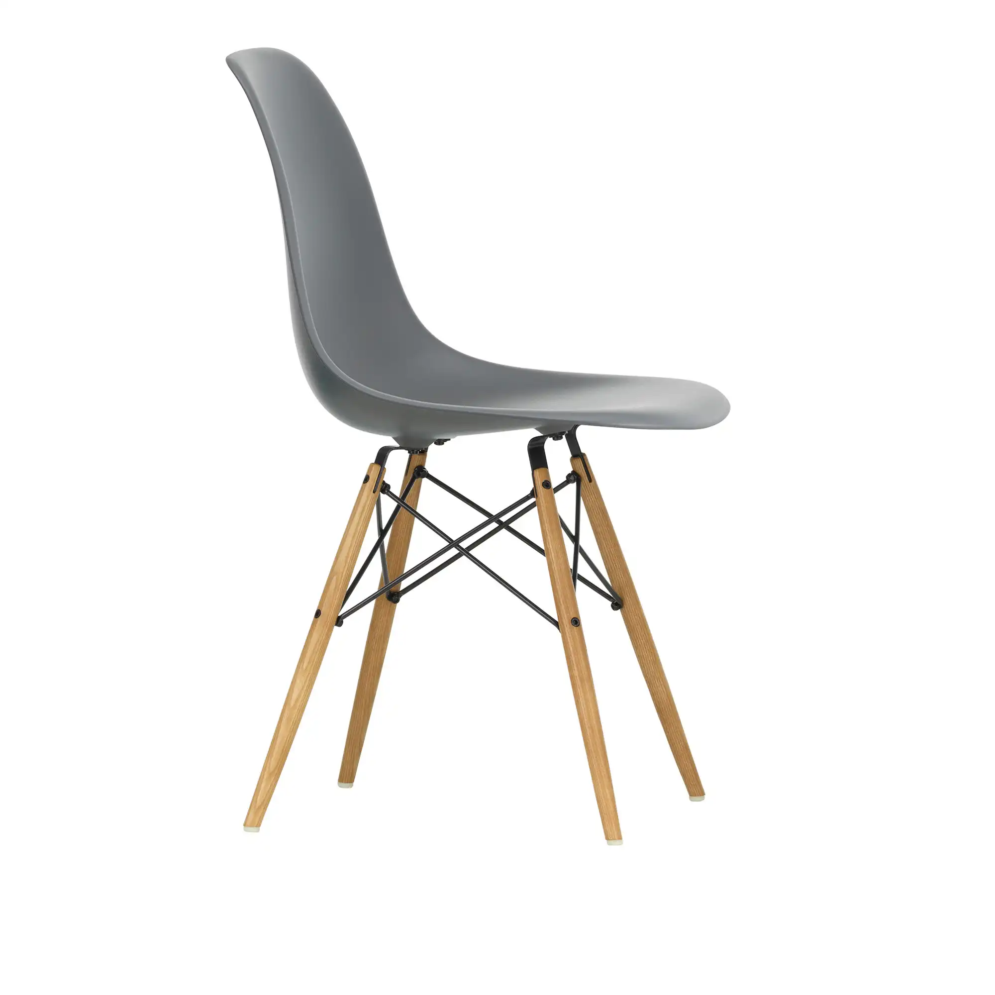 Eames Plastic Chair DSW - 56 Granite Grey - Ash Honey Tone