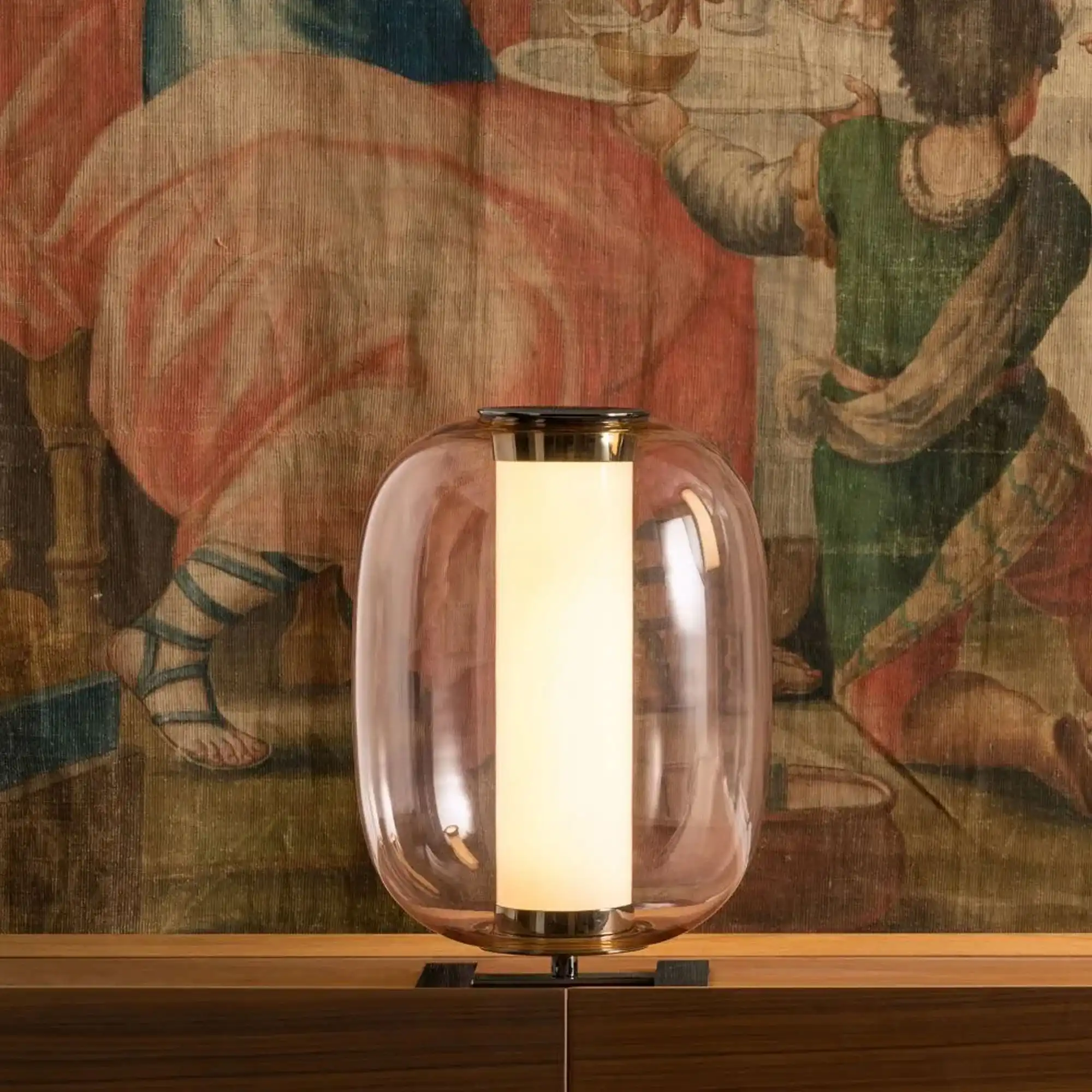 Meridiano Table Lamp, Fumè/Black