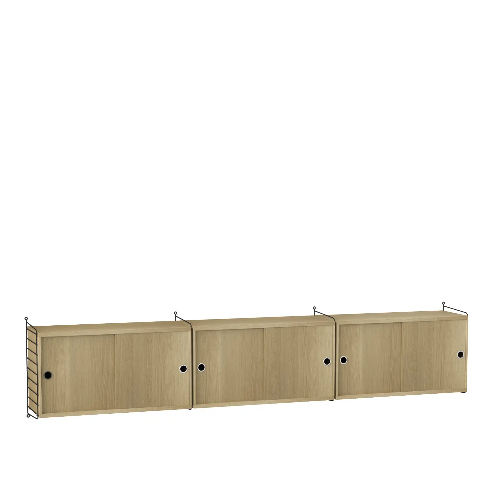 Vardagsrum hyllsystem D ek/svart