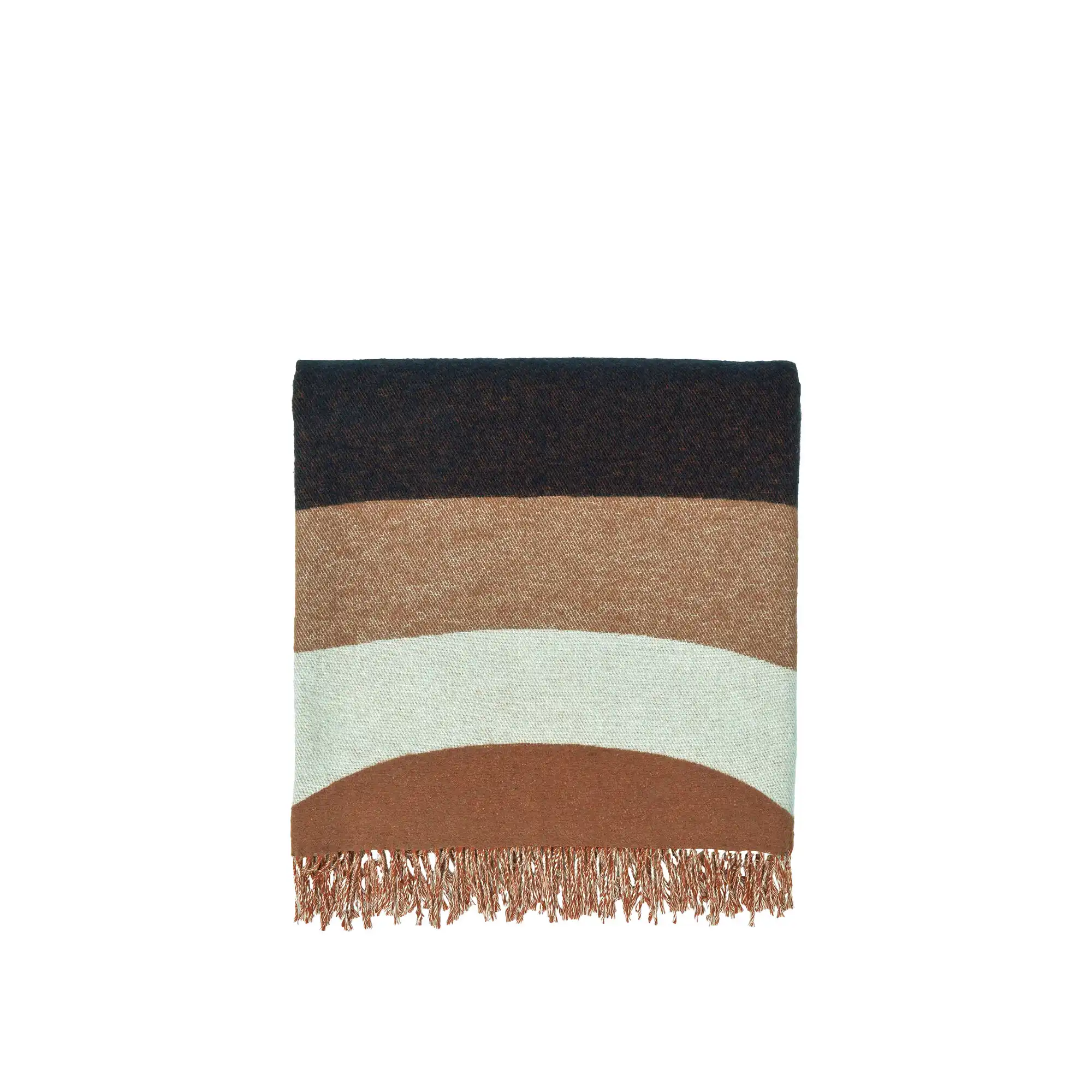 Melooni pläd 130x170 cm brown, off white, dark blue