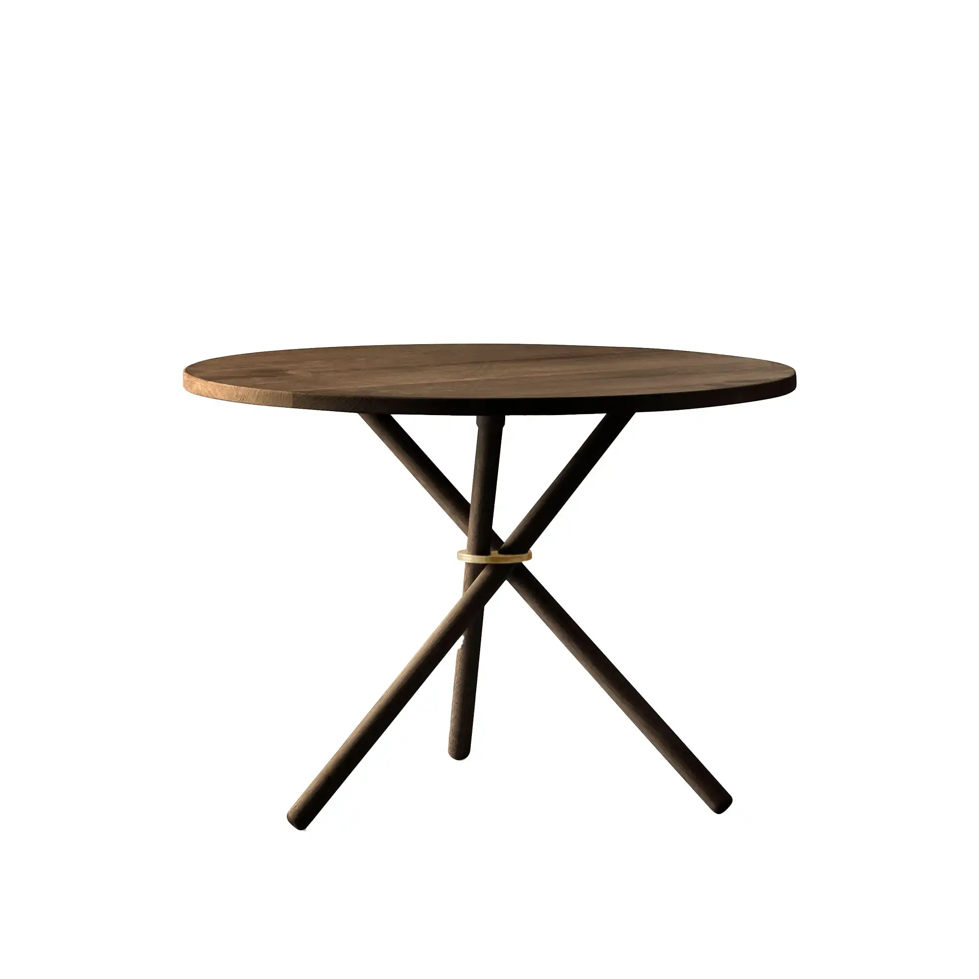 Daphne - Coffee Table, Concrete Dark / Oak Dark / Brass