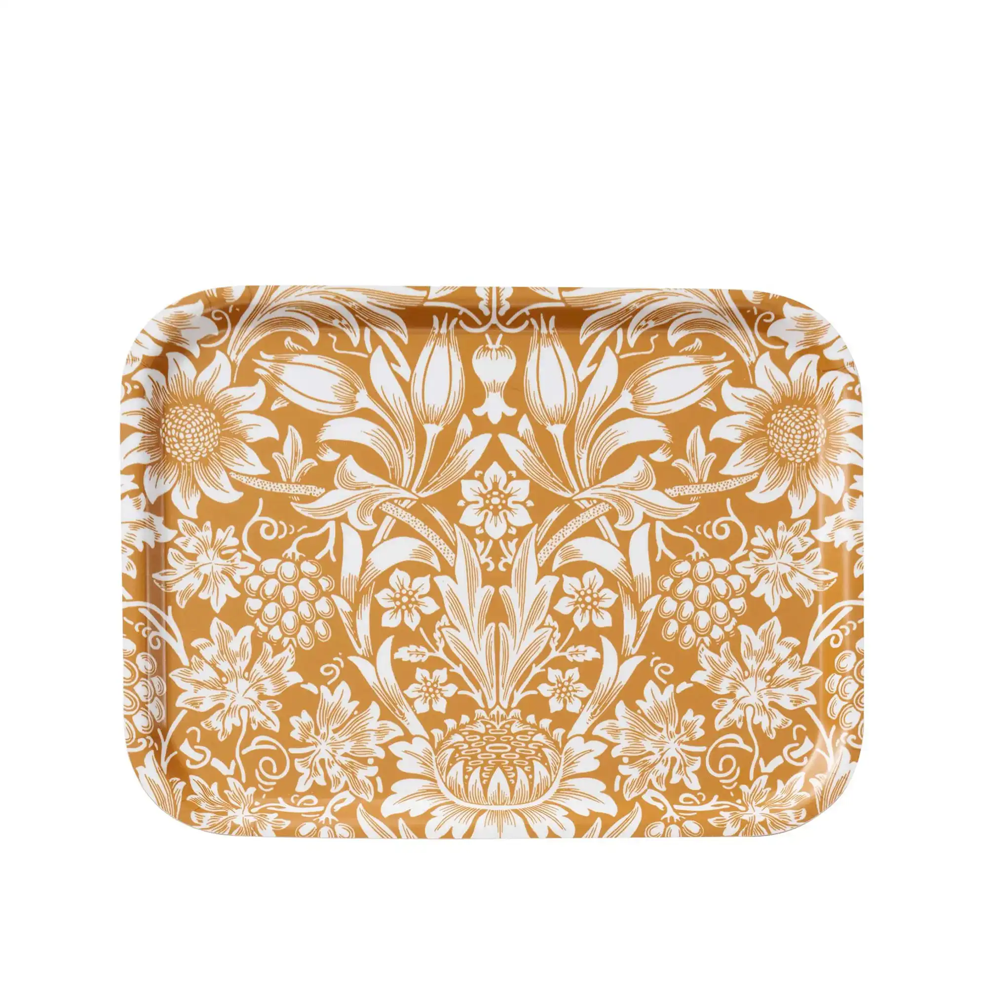 Sunflower Rectangular Tray Golden