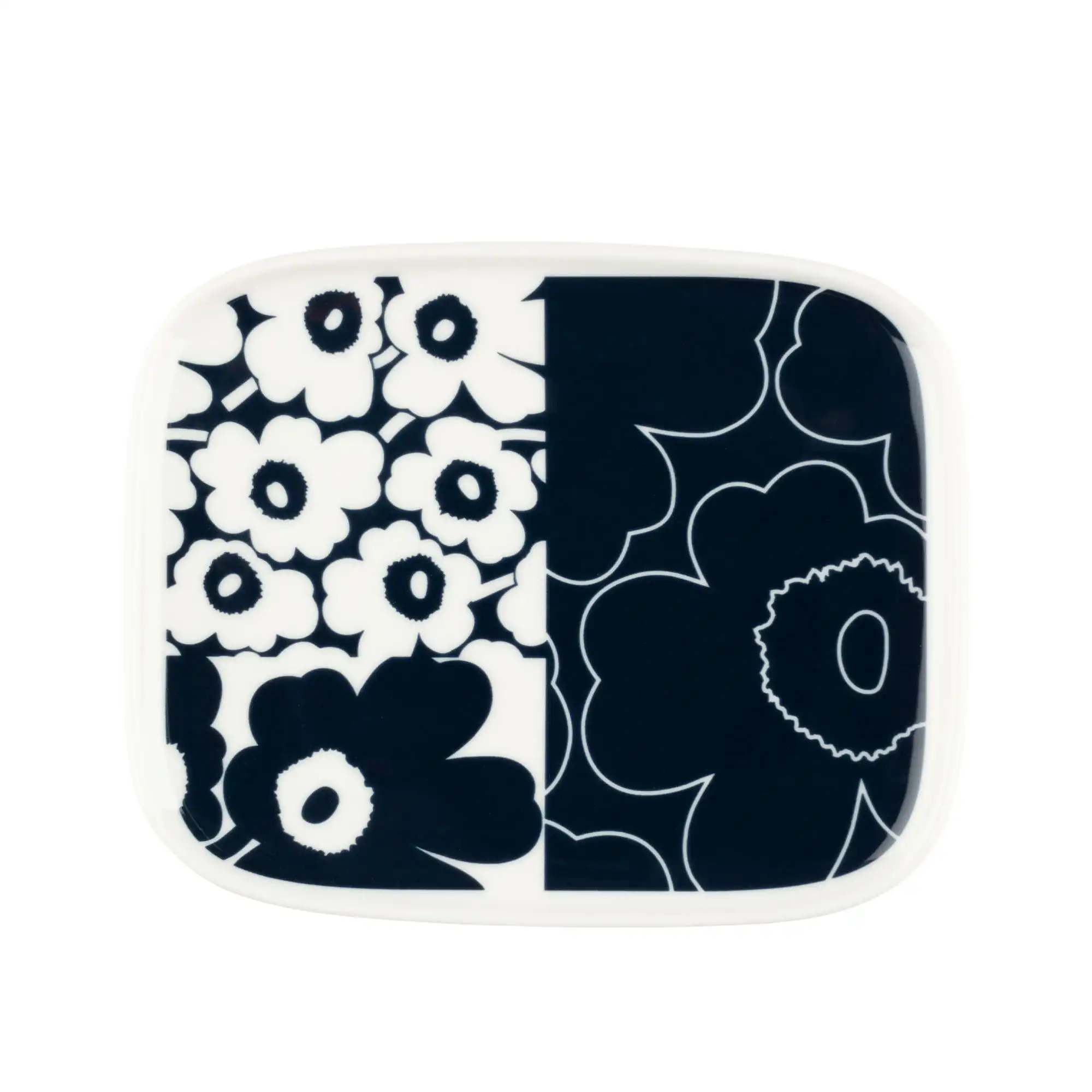 Unikko Kollaasi Plate 12x15 White, Dark Blue